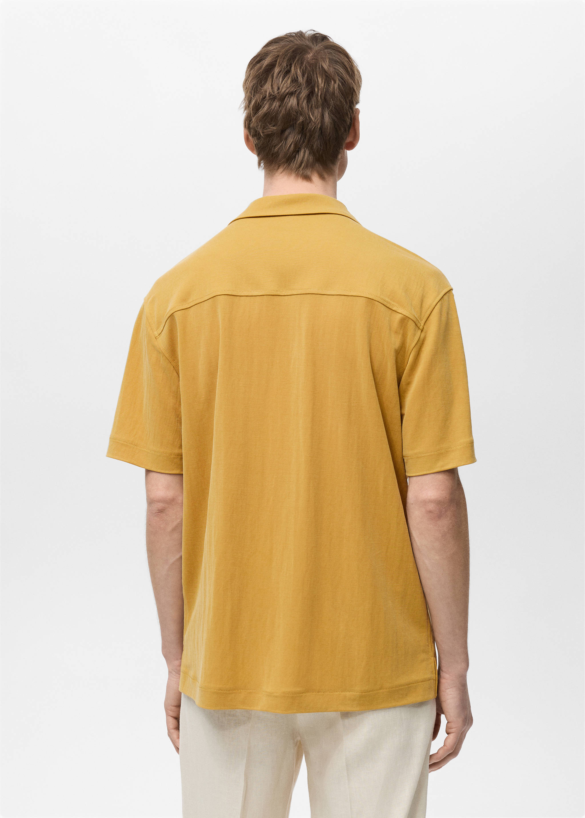 Modal shirt with bowling collar - Reverse of the article