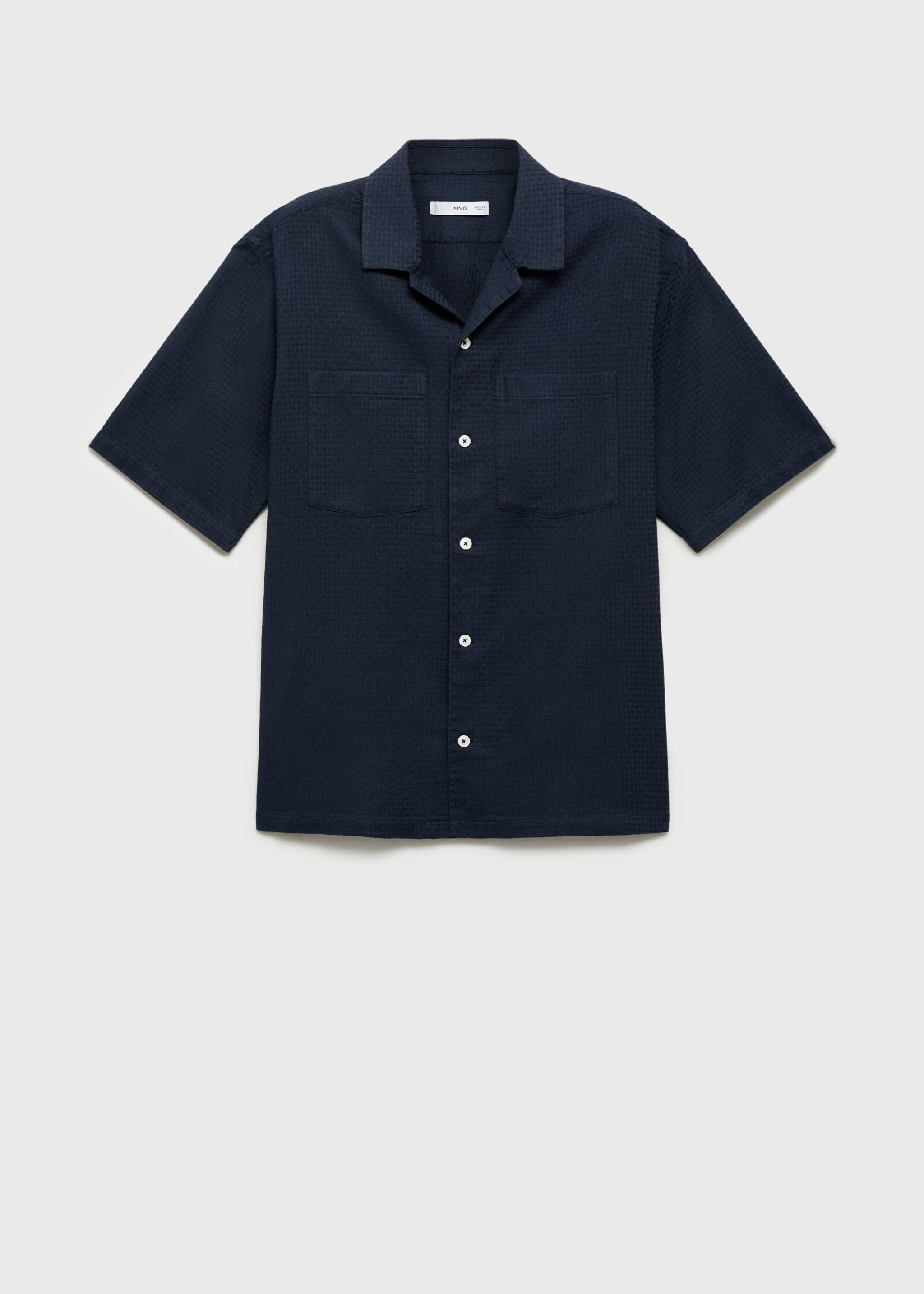 100% cotton check seersucker shirt - Article without model