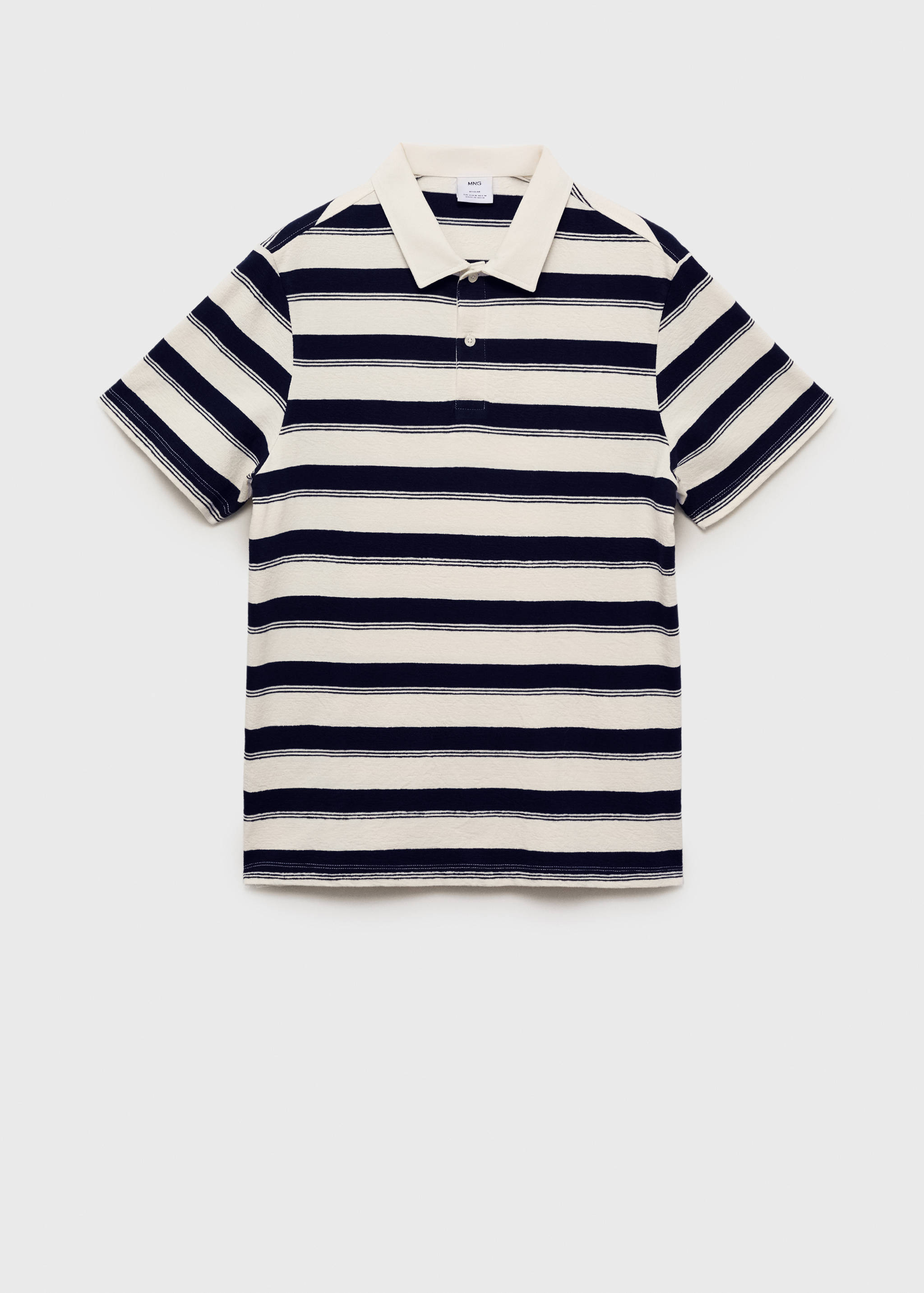 100% cotton striped polo shirt - Article without model