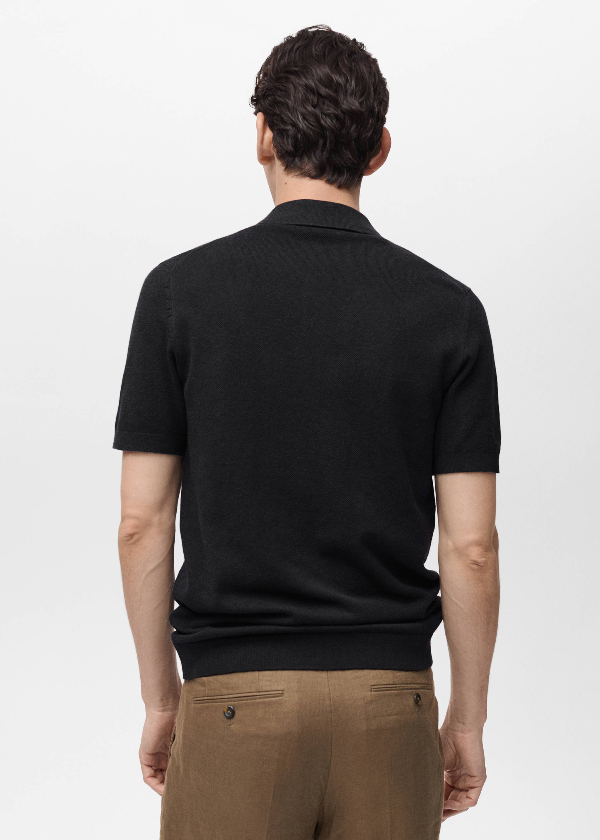Polo maille structurée slim-fit - Verso de l’article