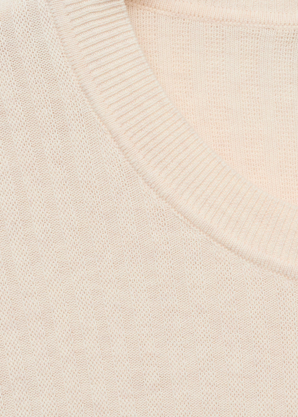 Textured striped T-shirt — Ivory White