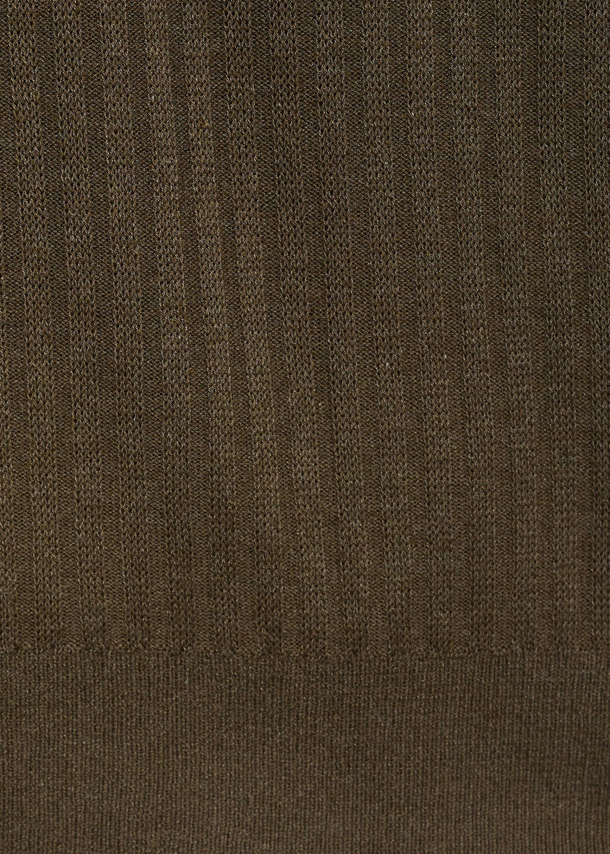 Textured striped T-shirt — Brown