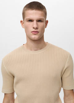 Braided cotton knitted T-shirt — Ecru 4