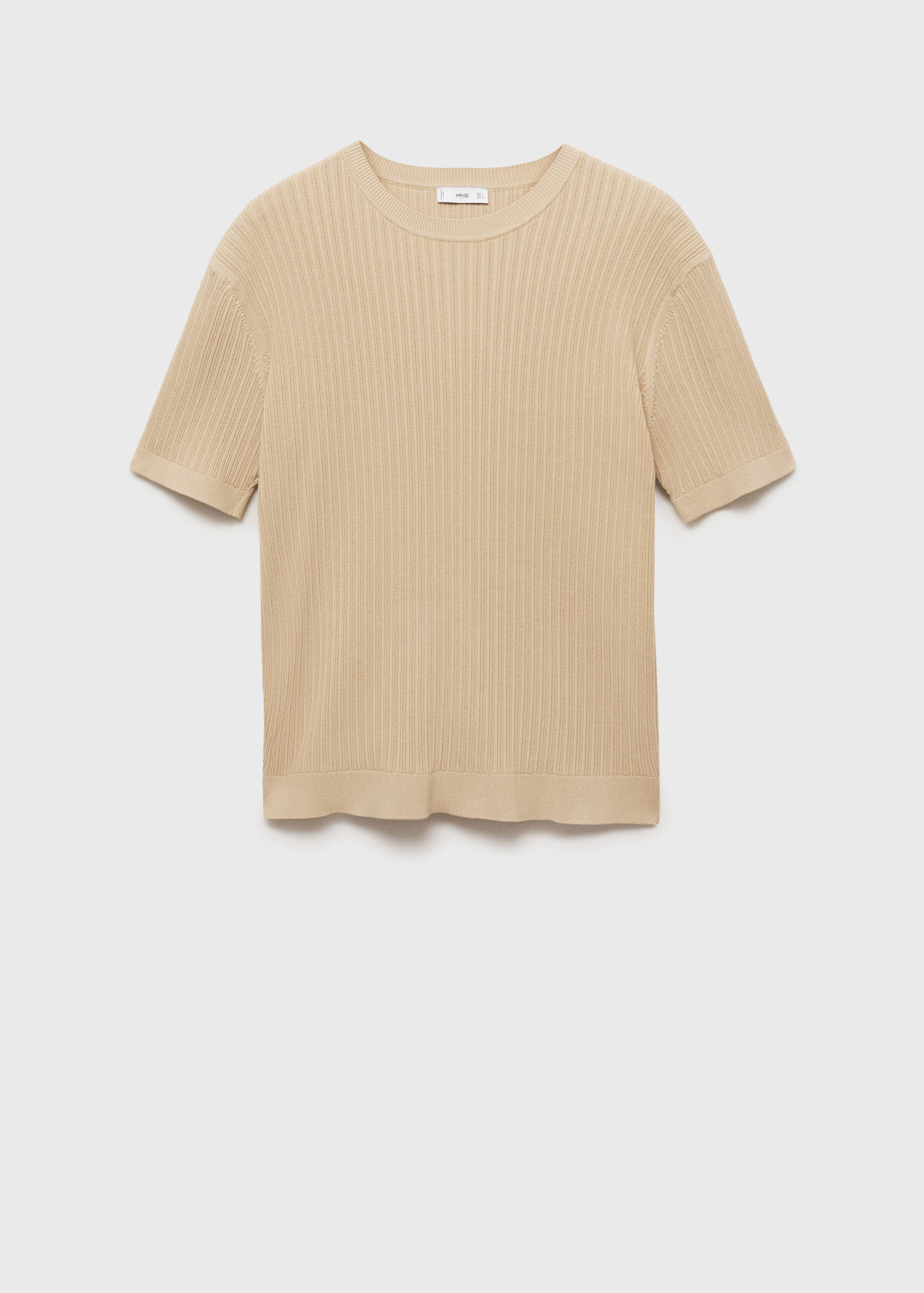 Braided cotton knitted T-shirt - Article without model