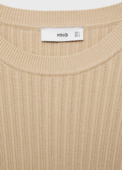 Braided cotton knitted T-shirt — Ecru 8