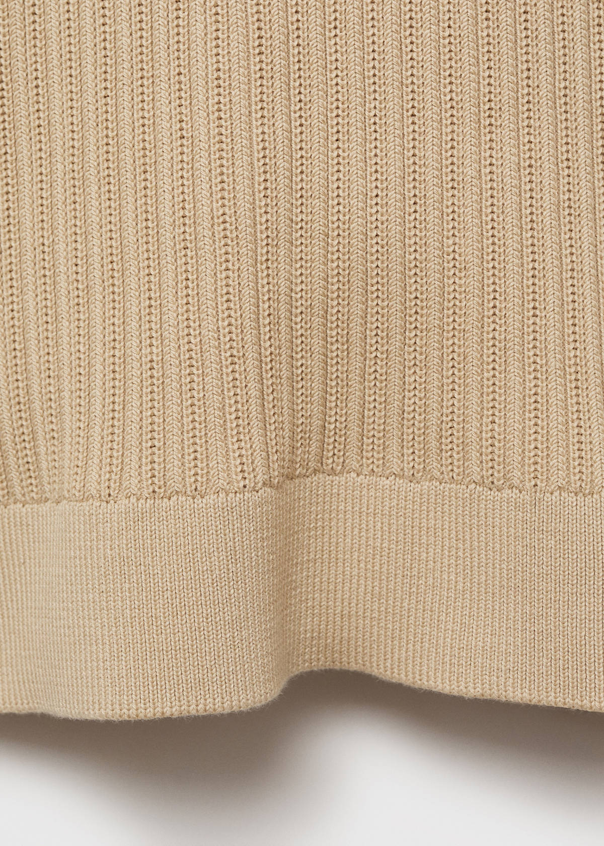 Braided cotton knitted T-shirt — Ecru