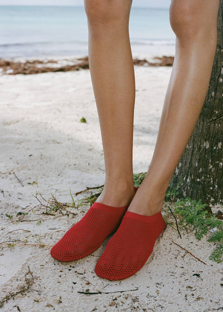 MANGO - Chaussures maille filet soft rouge - 37