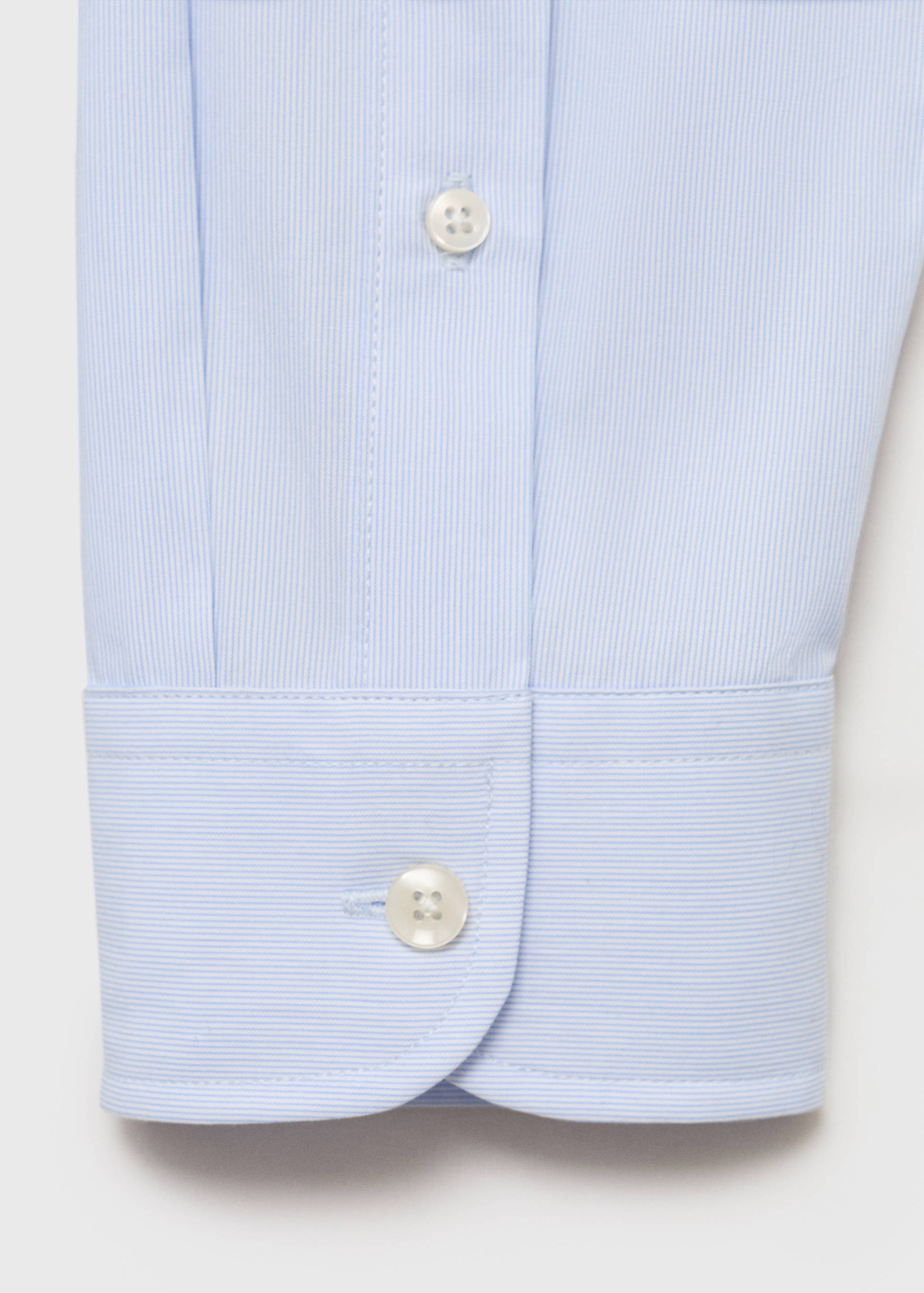 100% cotton slim-fit striped shirt - Details of the article 0