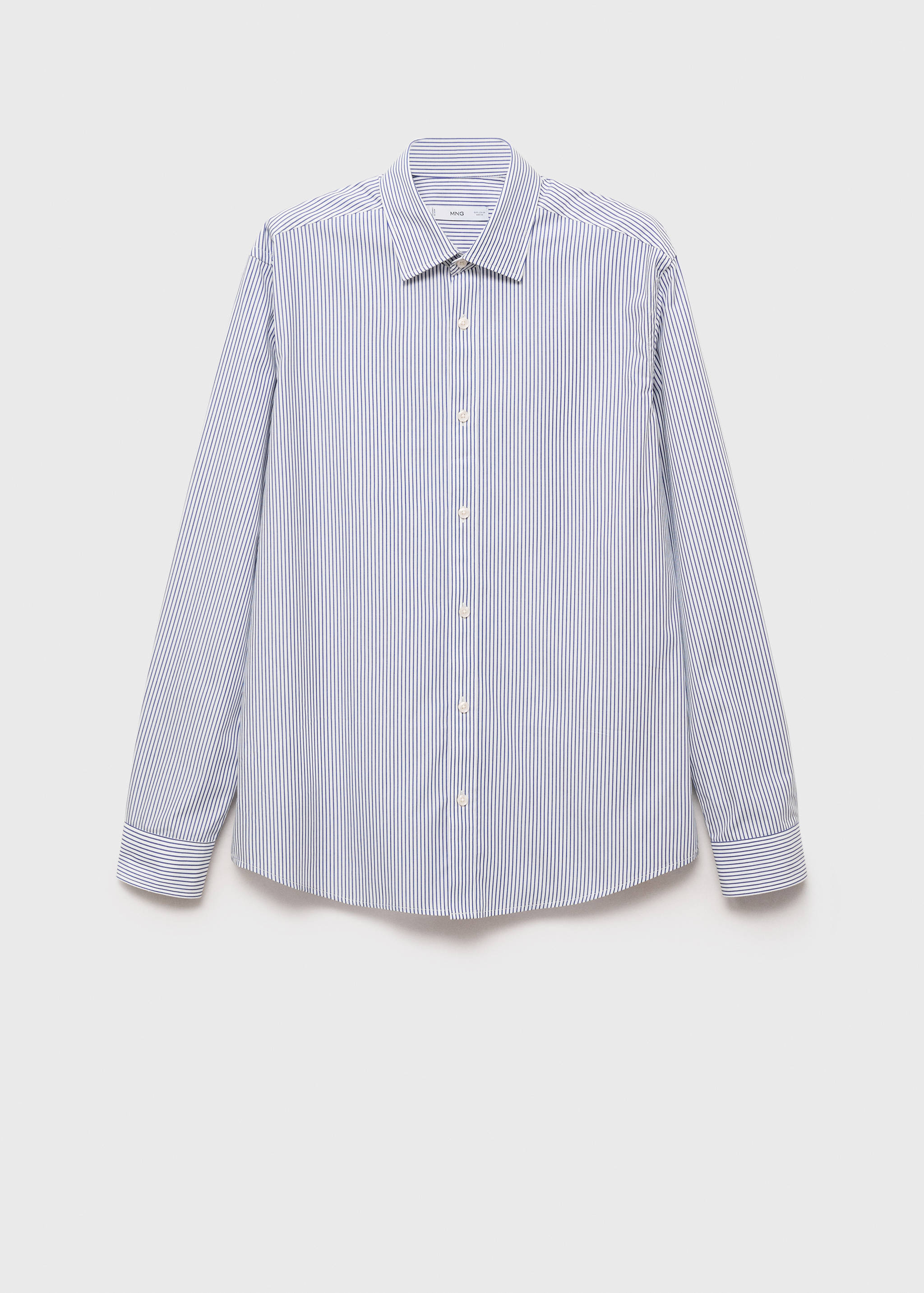 100% cotton slim-fit striped shirt - Article without model