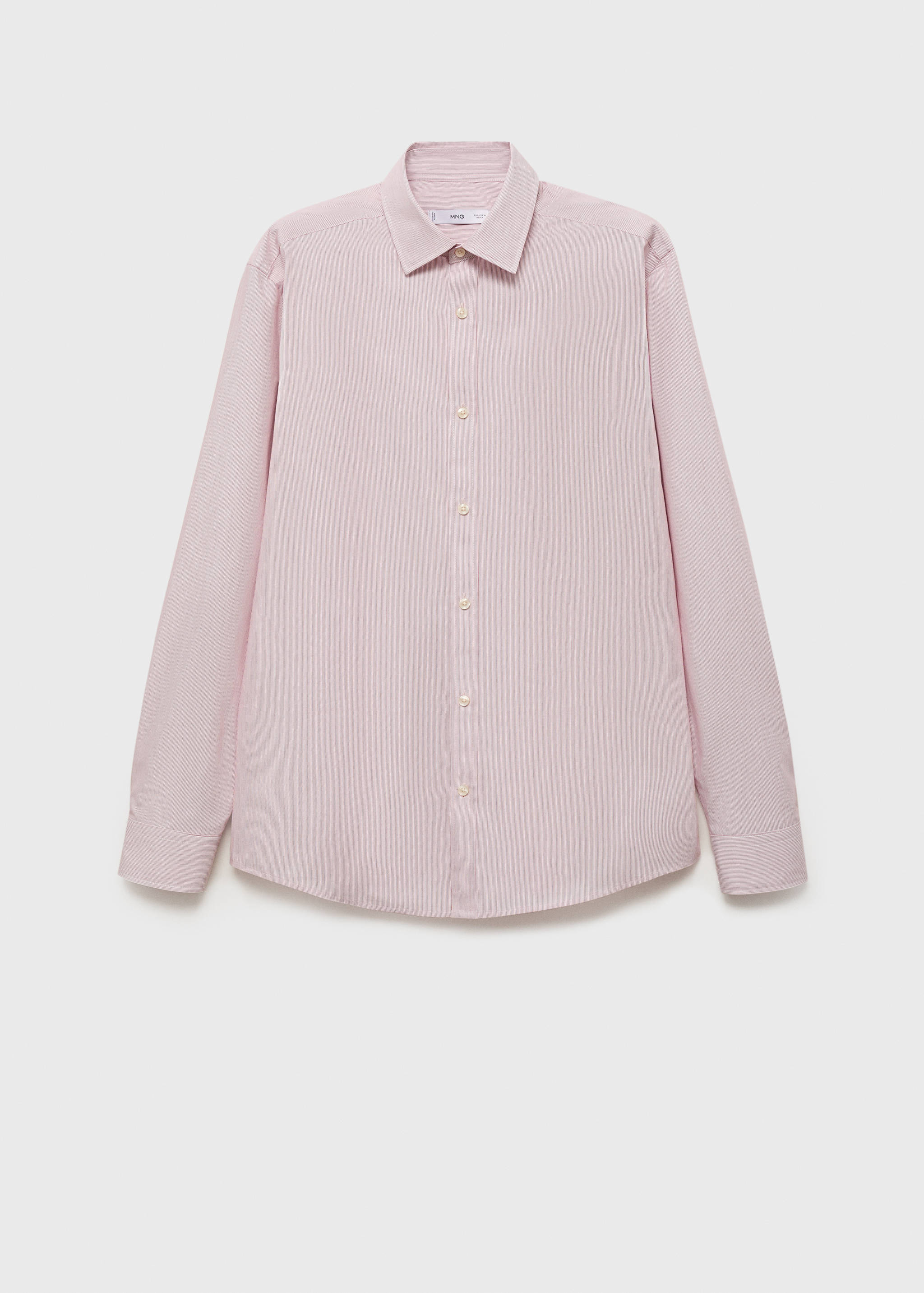 100% cotton slim-fit striped shirt - Article without model