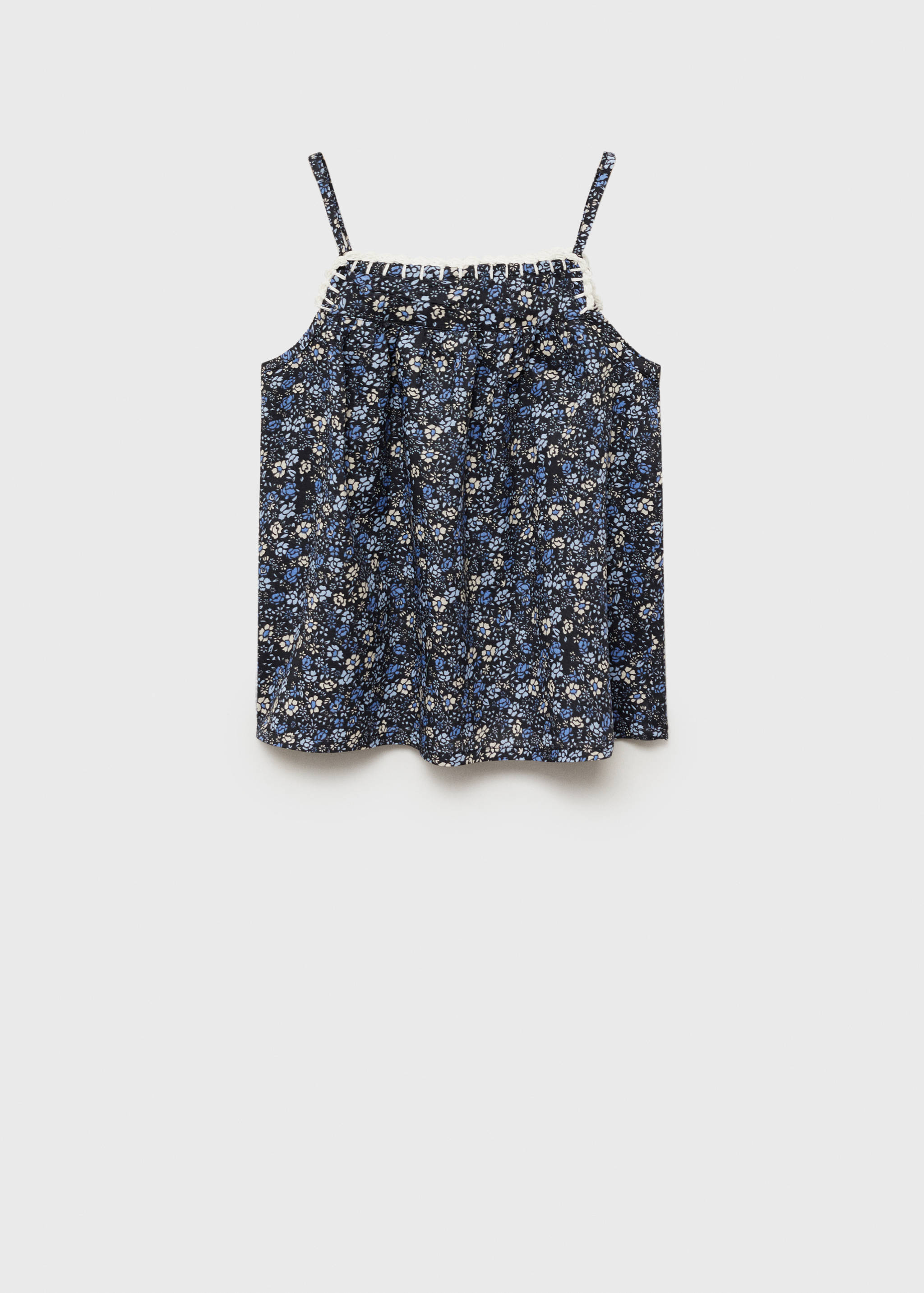 بلوزة مزخرفة بالزهور - الجهة الخلفية للمنتج