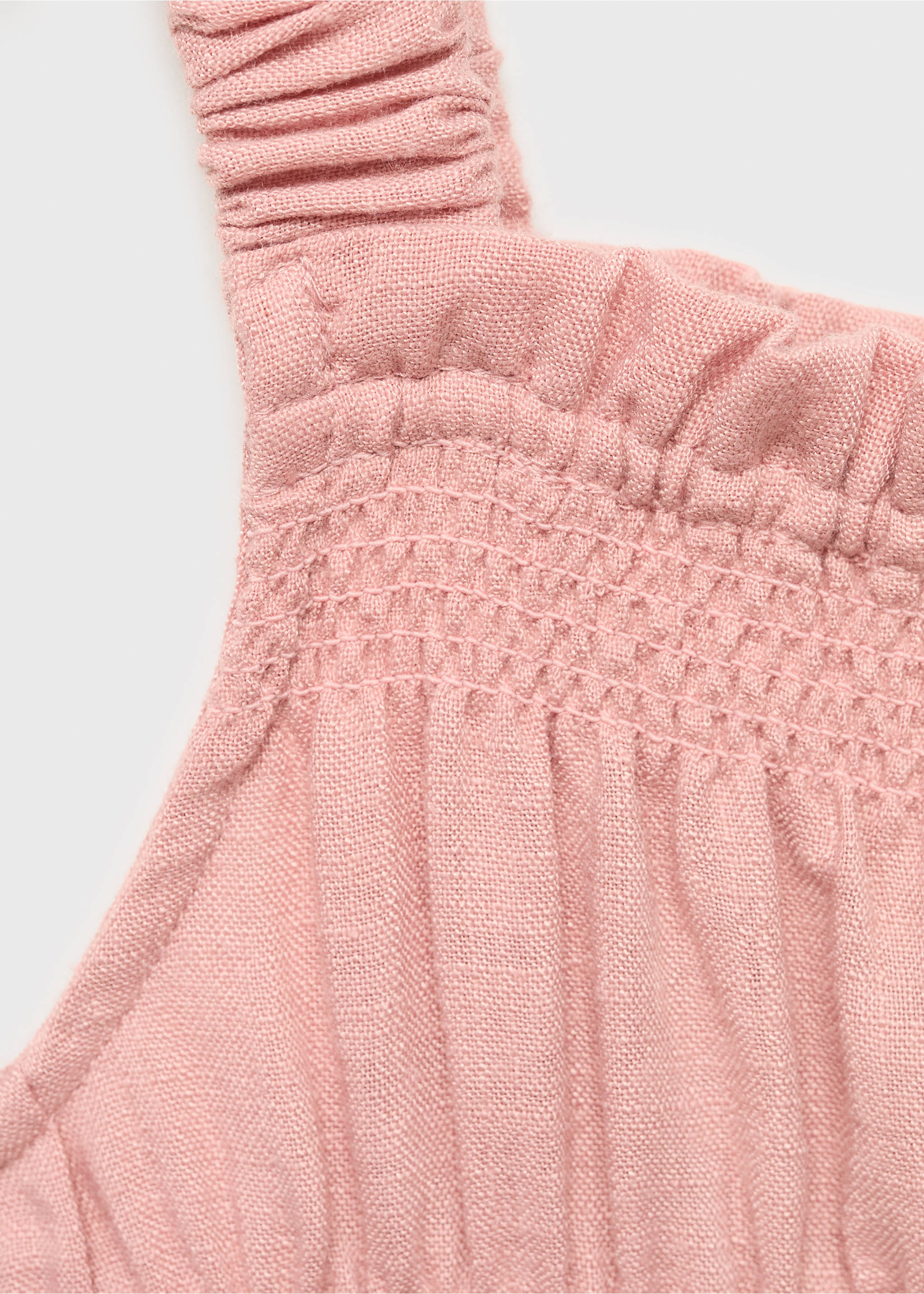 Ruched long jumpsuit - Details of the article 8, Pink. Ref: 87065941-00.