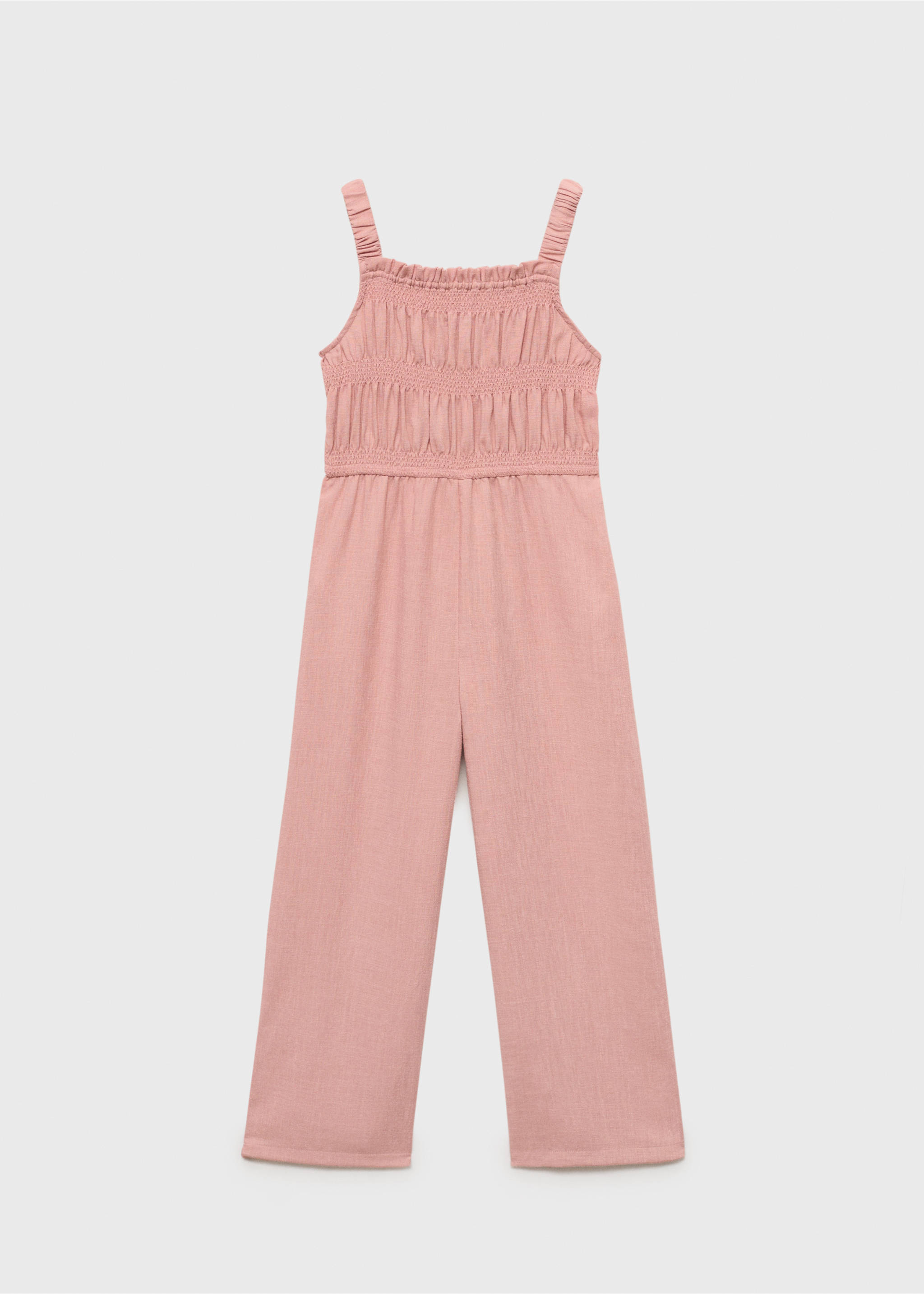 Ruched long jumpsuit - Article without model, Pink. Ref: 87065941-00.