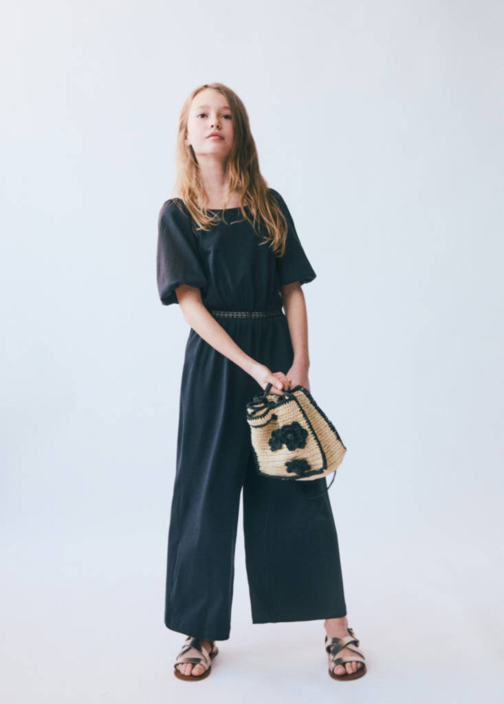 Long jumpsuit with back opening — Charcoal