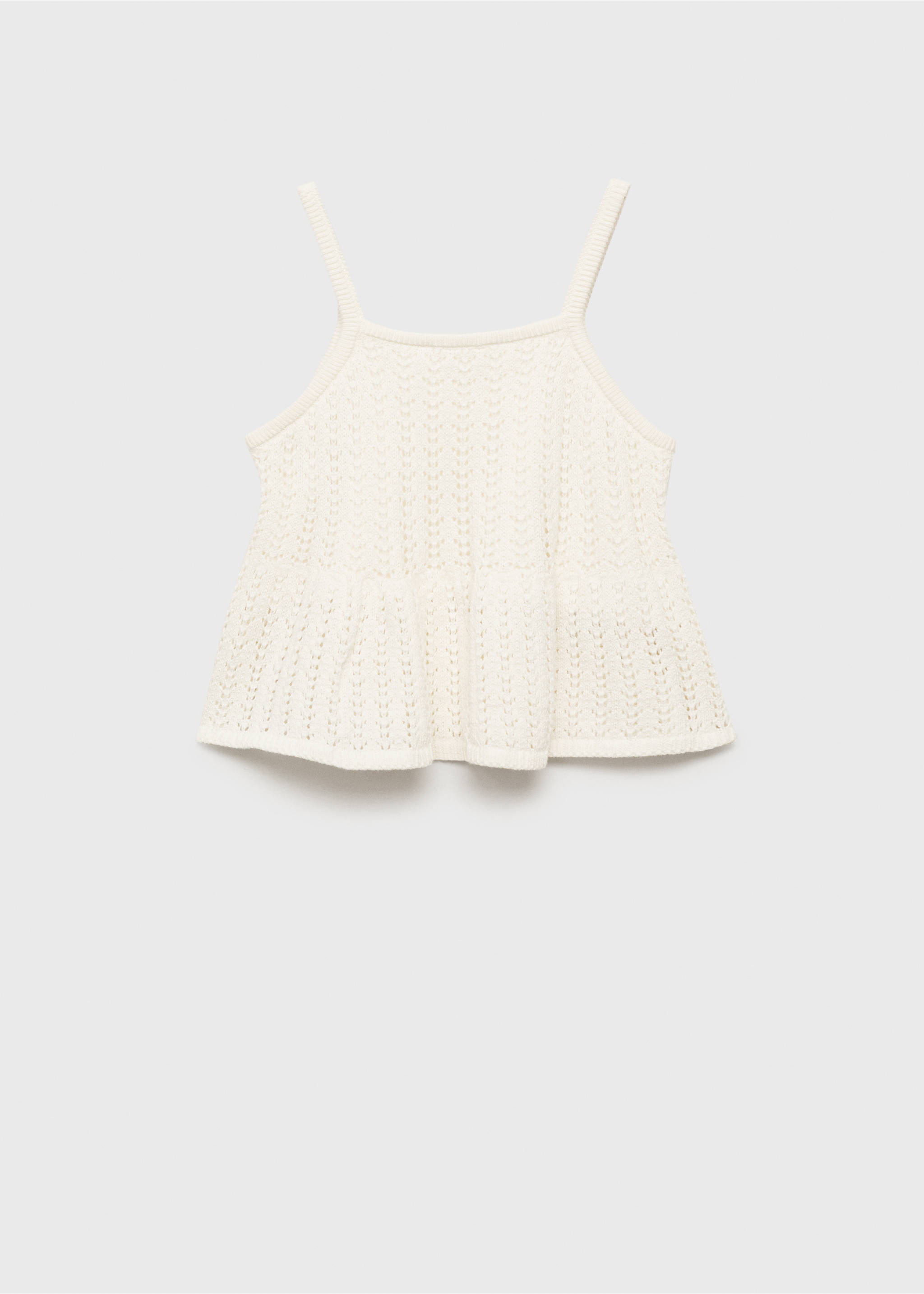 Openwork knit top - Reverse of the article, Off White. Ref: 87065950-00.