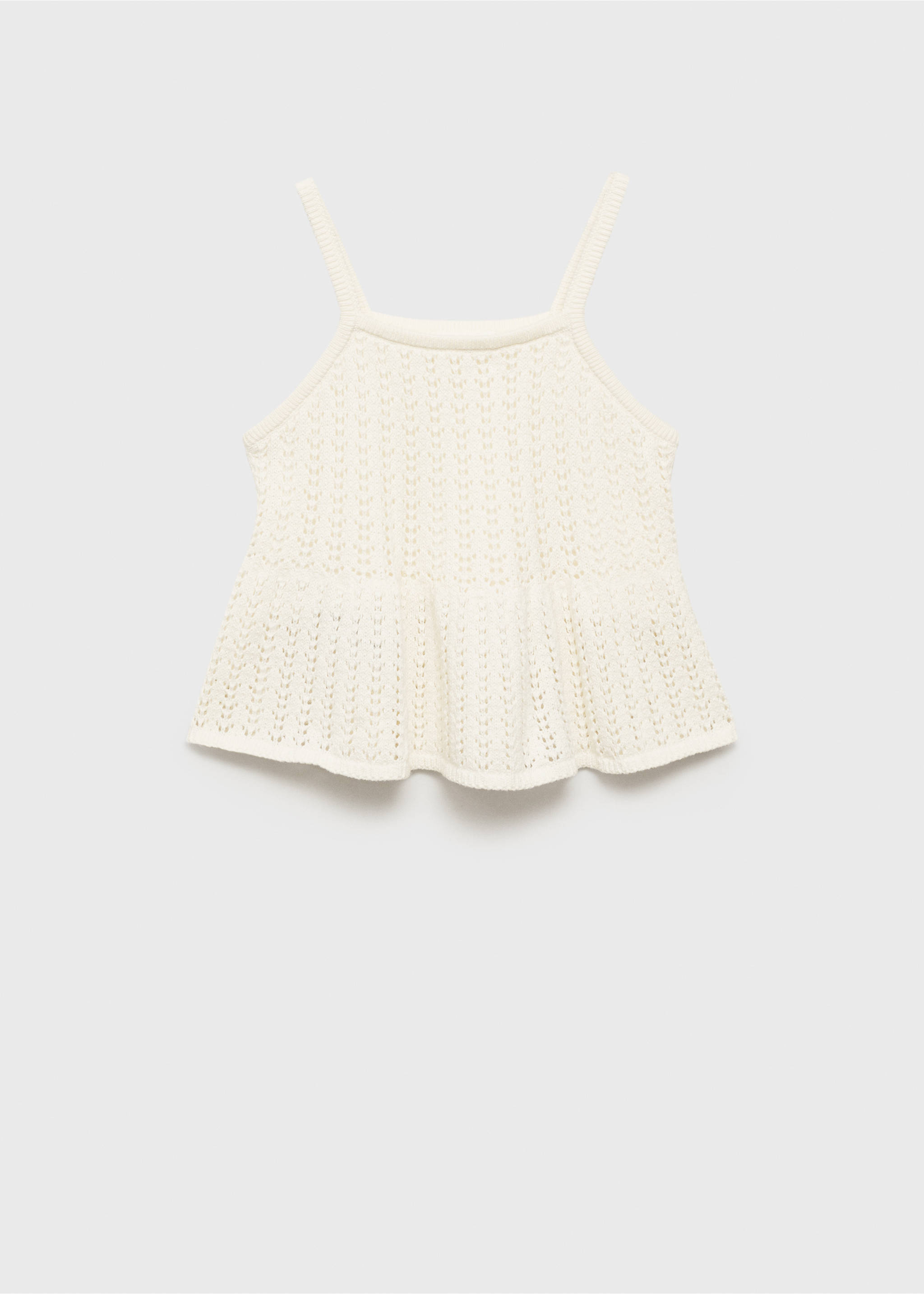 Openwork knit top - Article without model, Off White. Ref: 87065950-00.
