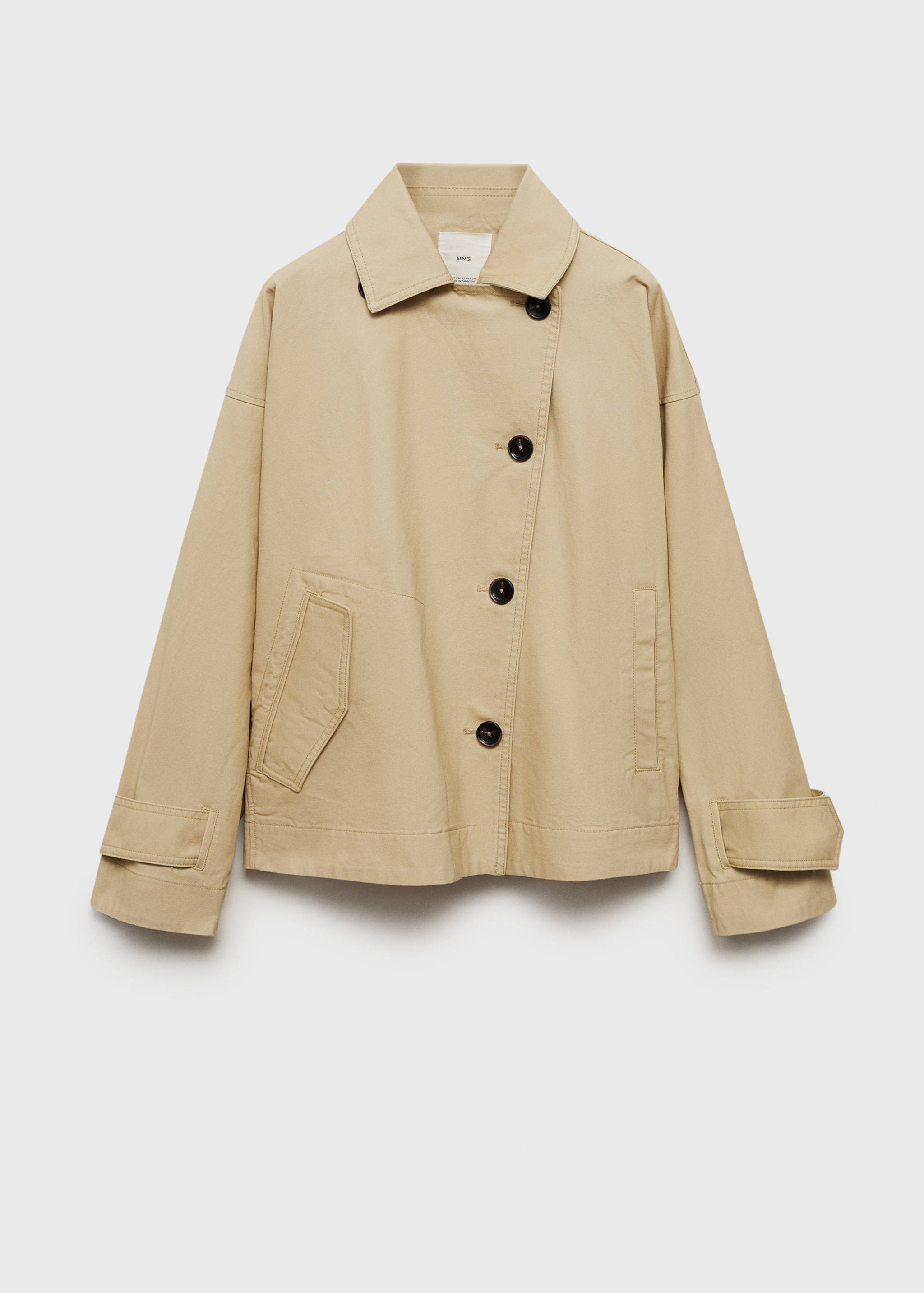 Короткий тренч из хлопка - Изделие без модели