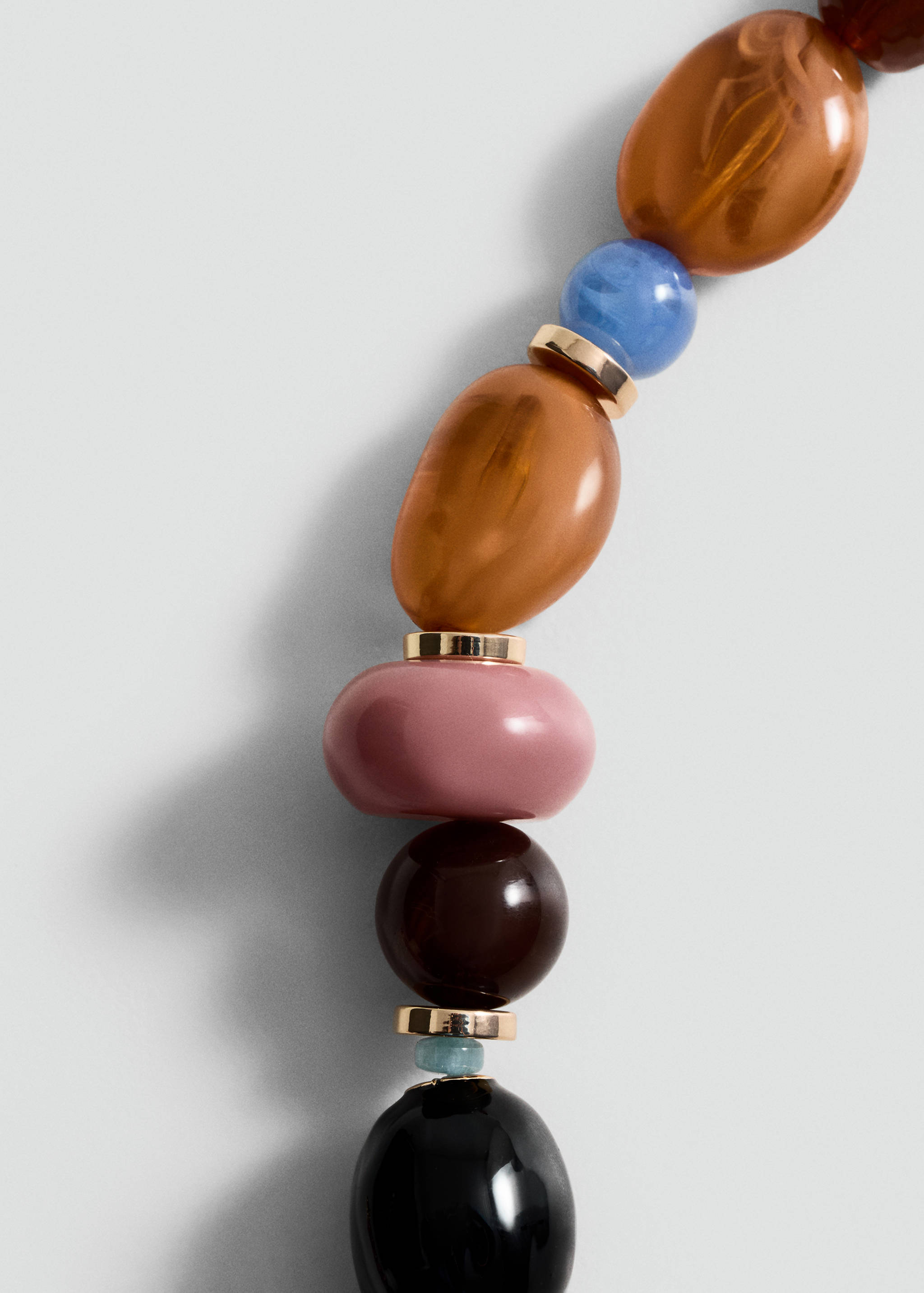 Combined ball necklace - Medium plane