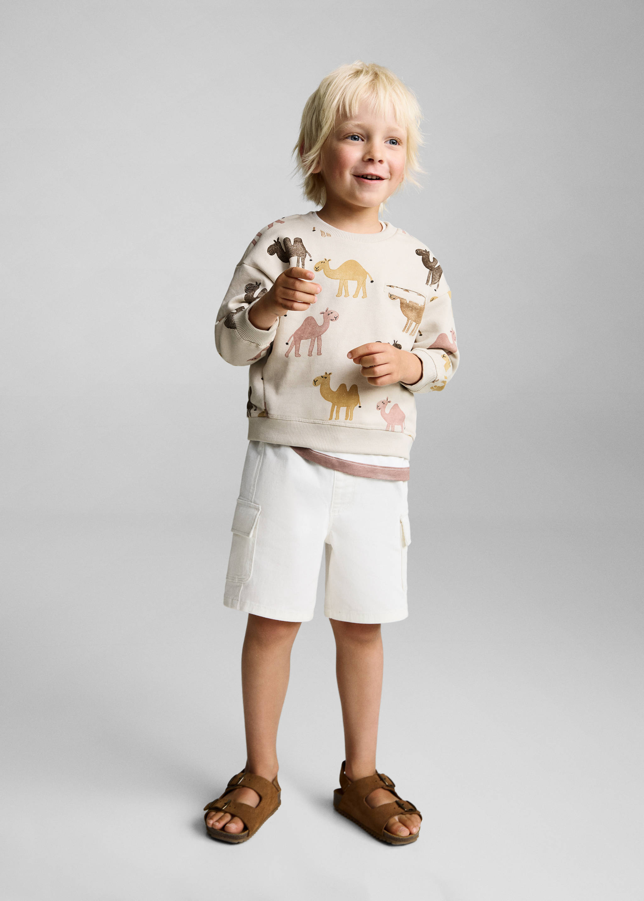 Printed cotton sweatshirt - General plane