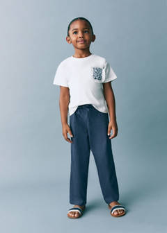 Bow straight trousers — Dark Navy 1
