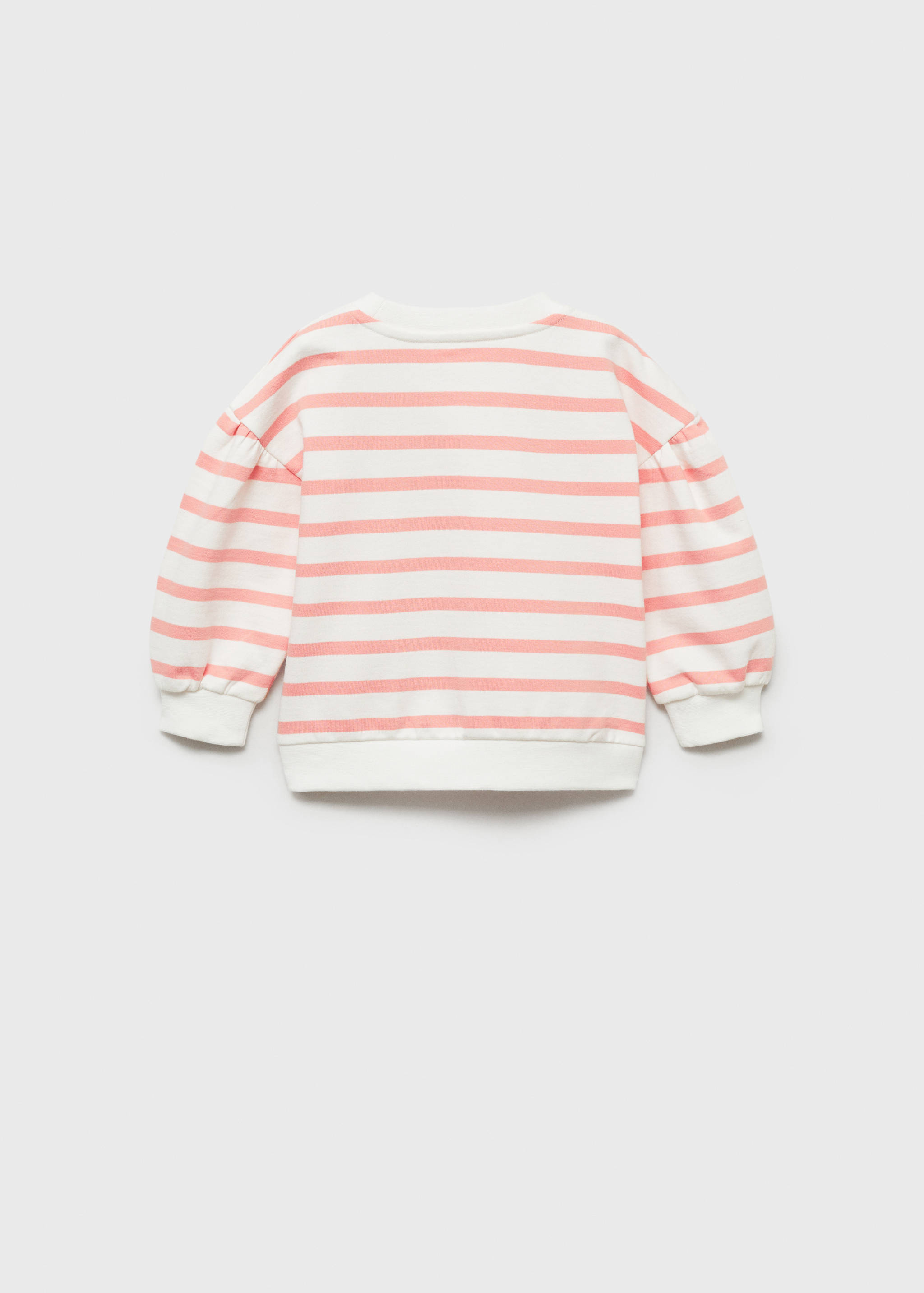 Striped sweatshirt with embroidered detail - Reverse of the article