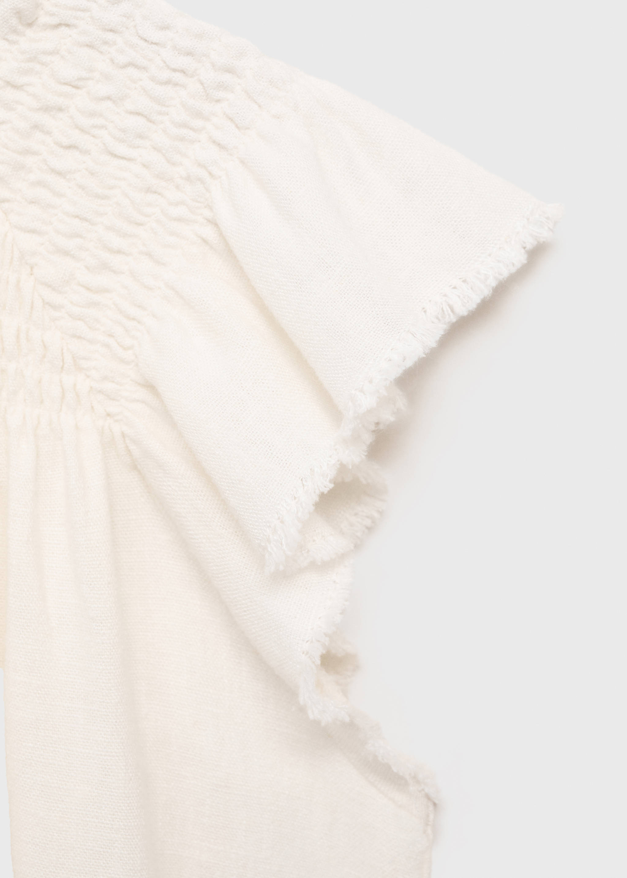 Linen-blend ruffled blouse - Details of the article 0