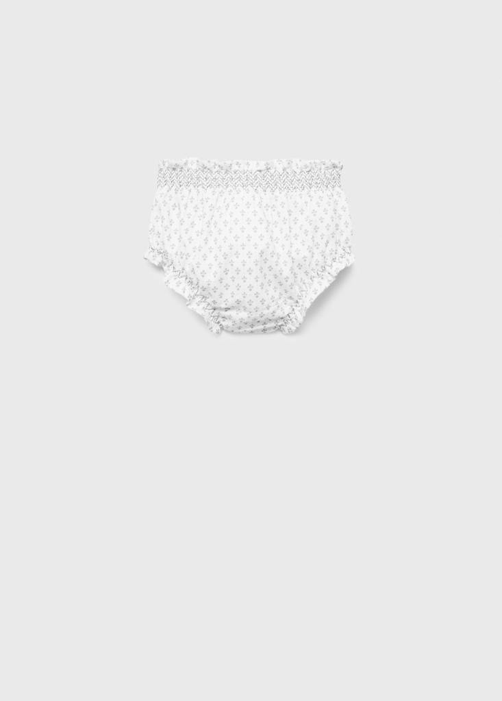 Printed cotton shorts — Grey