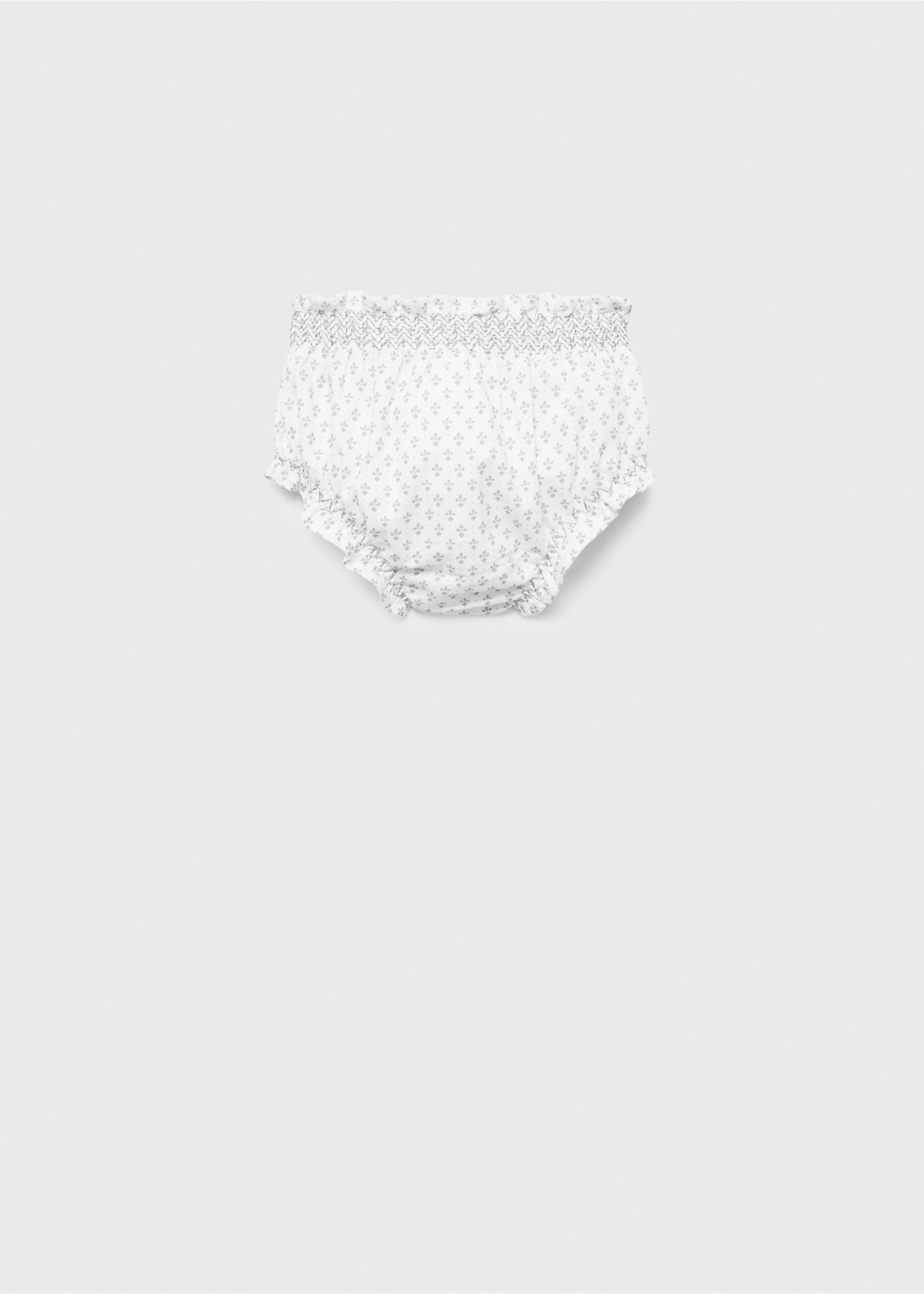 Printed cotton shorts - Reverse of the article, Grey. Ref: 87065966-00.