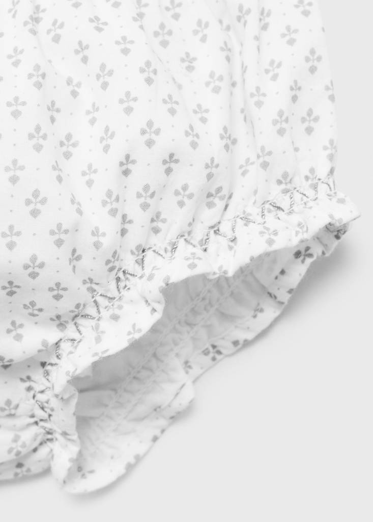 Printed cotton shorts — Grey