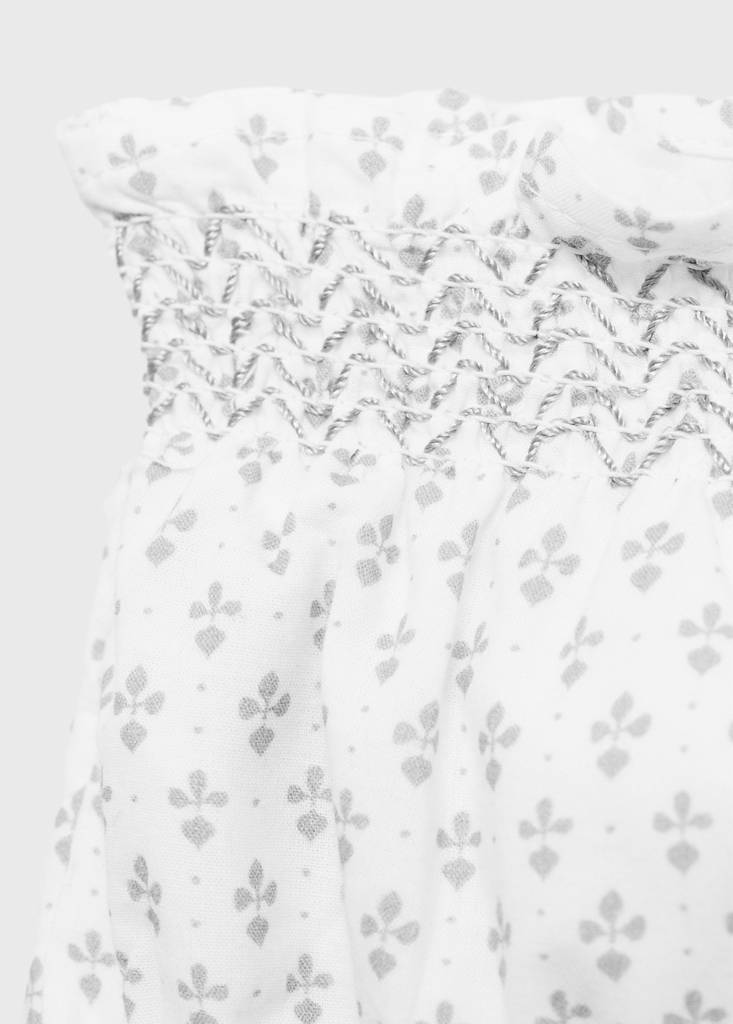 Printed cotton shorts — Grey