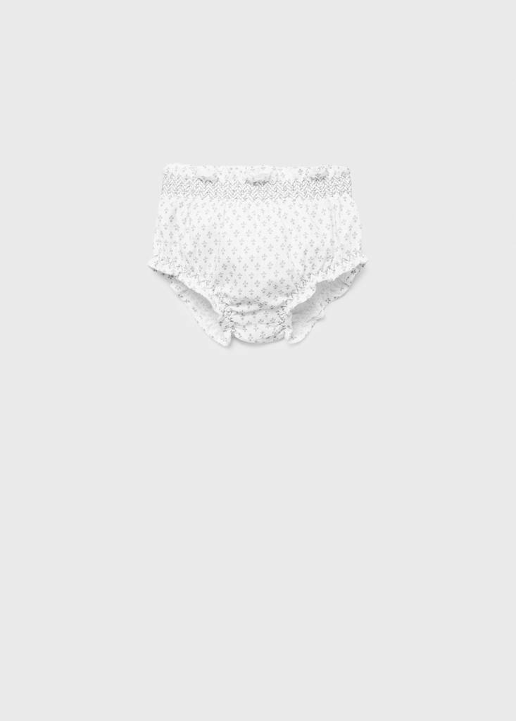Printed cotton shorts — Grey