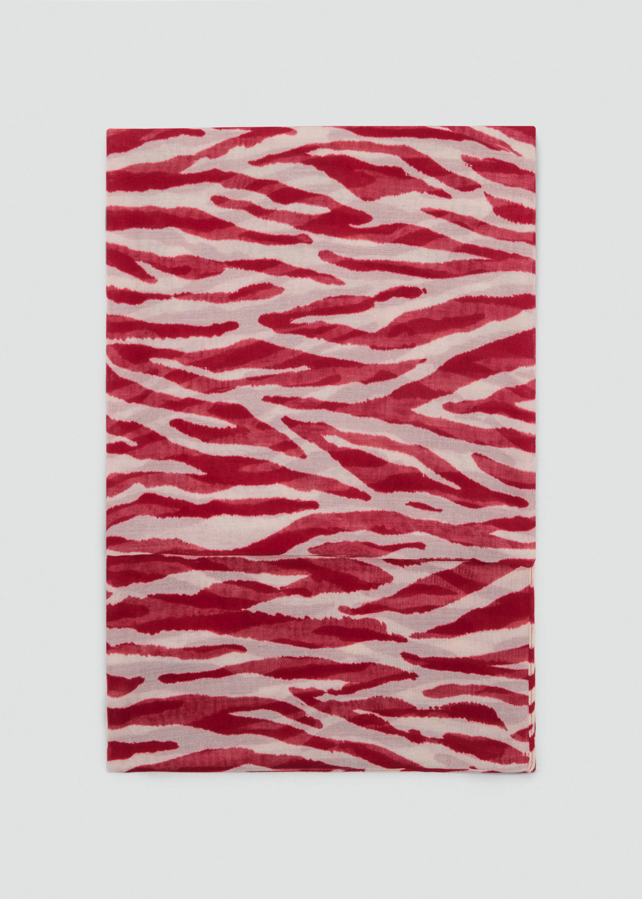 Cotton-blend zebra-print scarf - Article without model