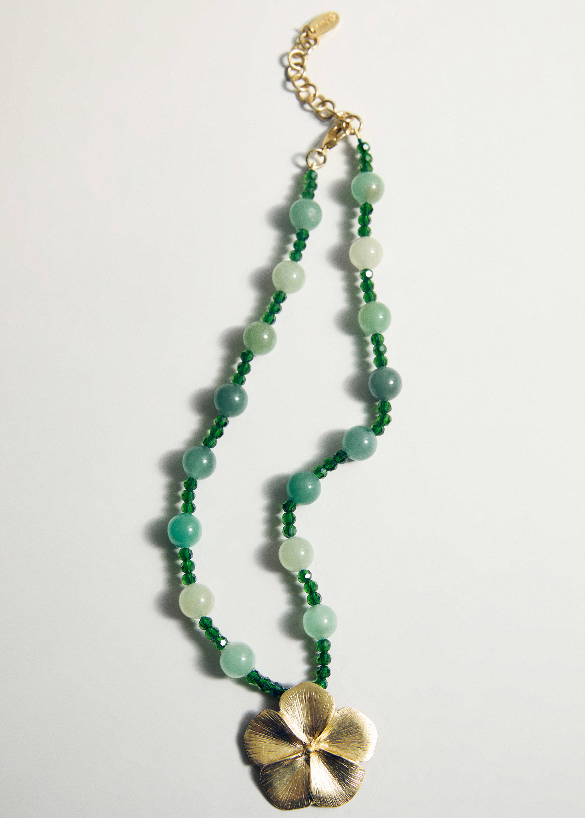 Kalung bola dengan detail bunga batu - Rincian barang 5