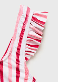 Ruffle striped bikini — Red 2