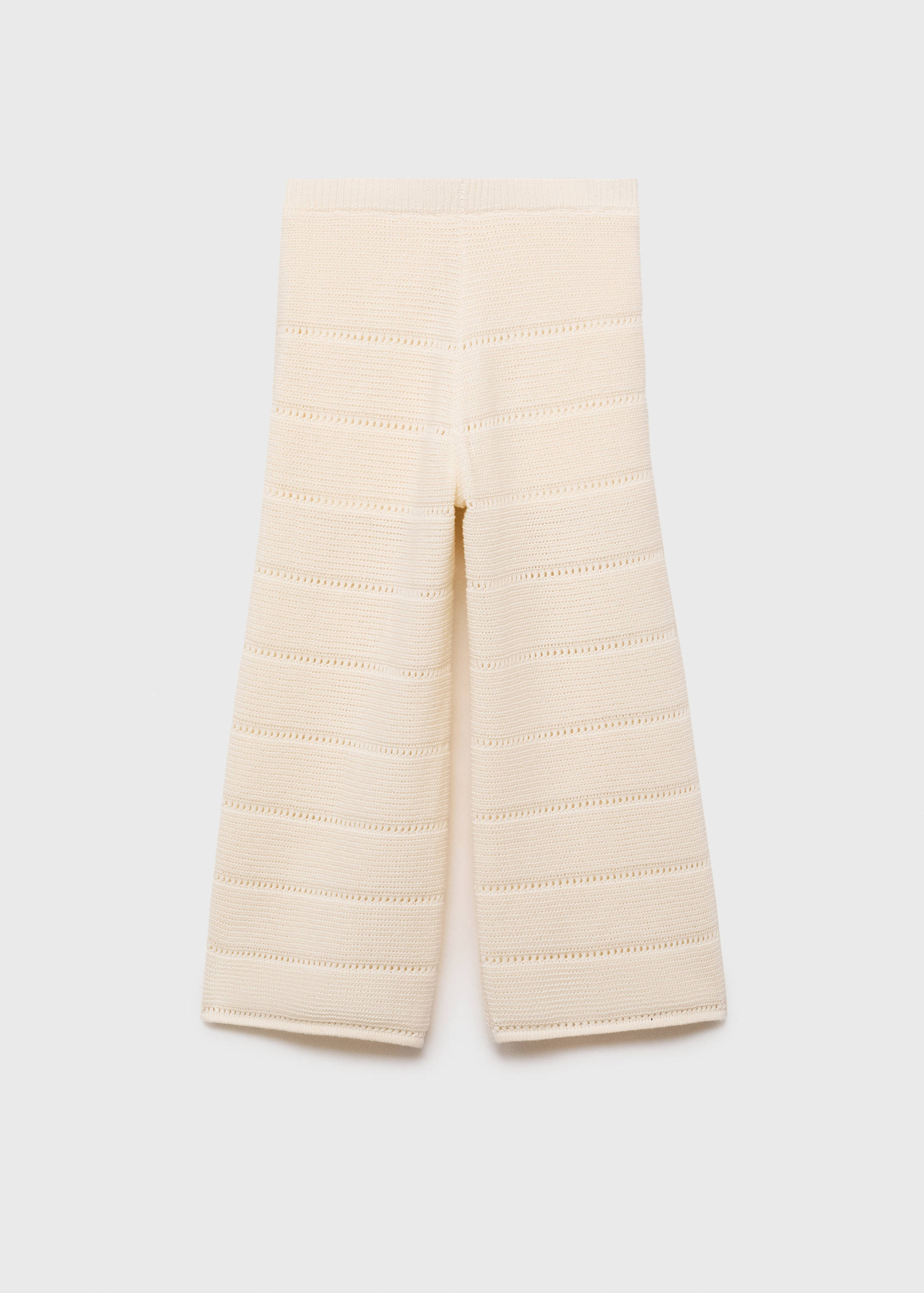 Knitted pants with crochet detail - Reverse of the article
