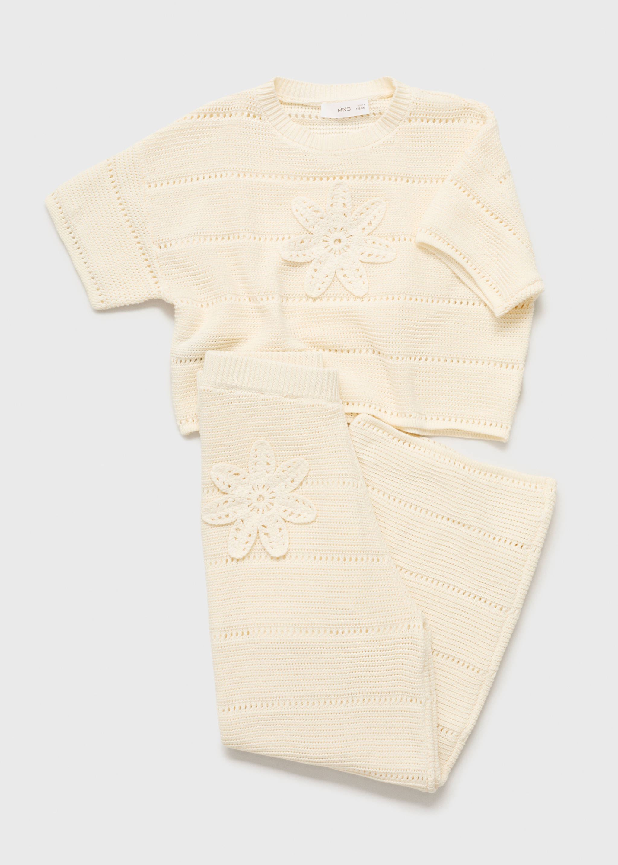 Knitted pants with crochet detail - Details of the article 8