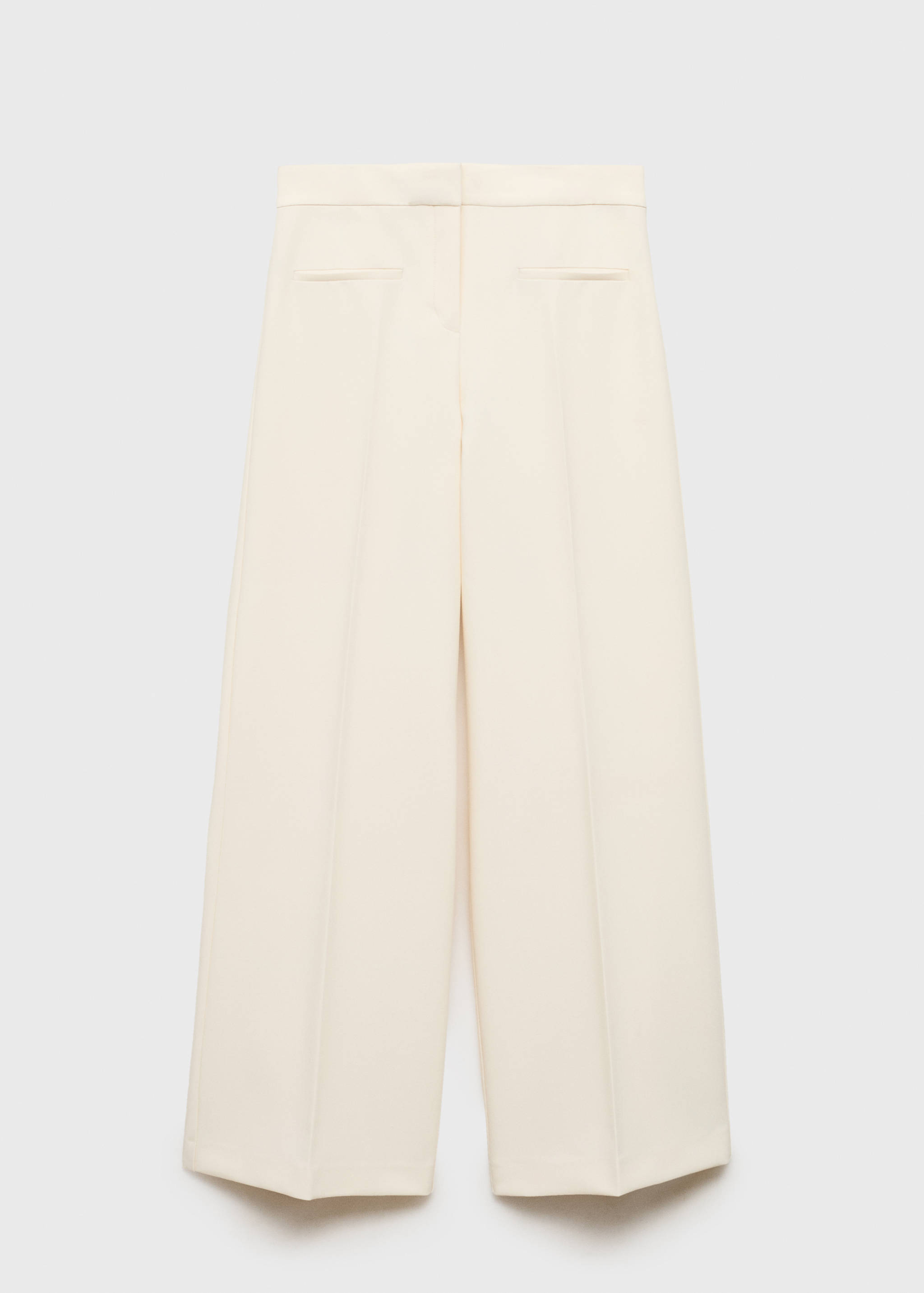 Wide leg mid-rise trousers with pockets - Article without model