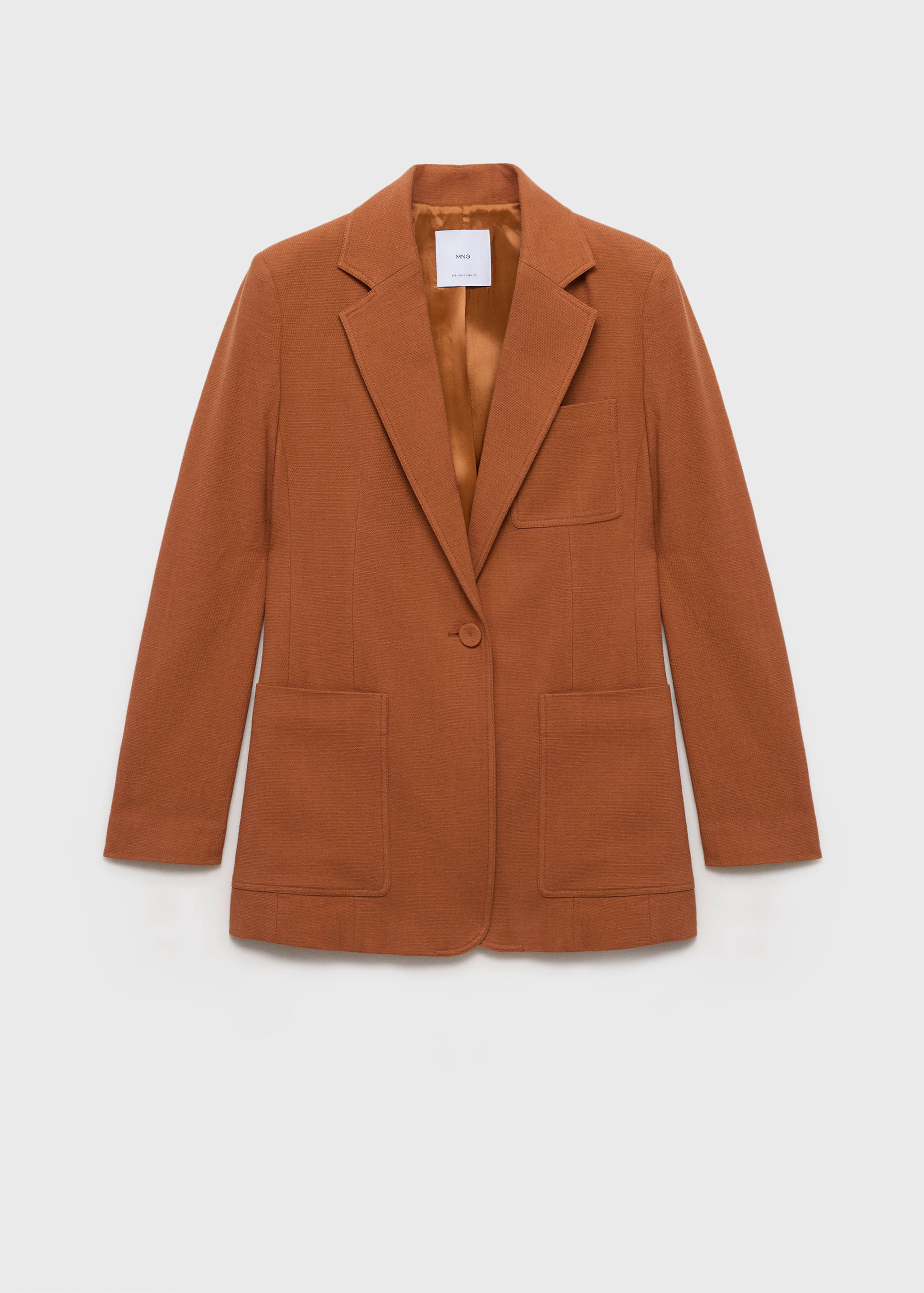 Cotton and linen-blend suit blazer - Article without model