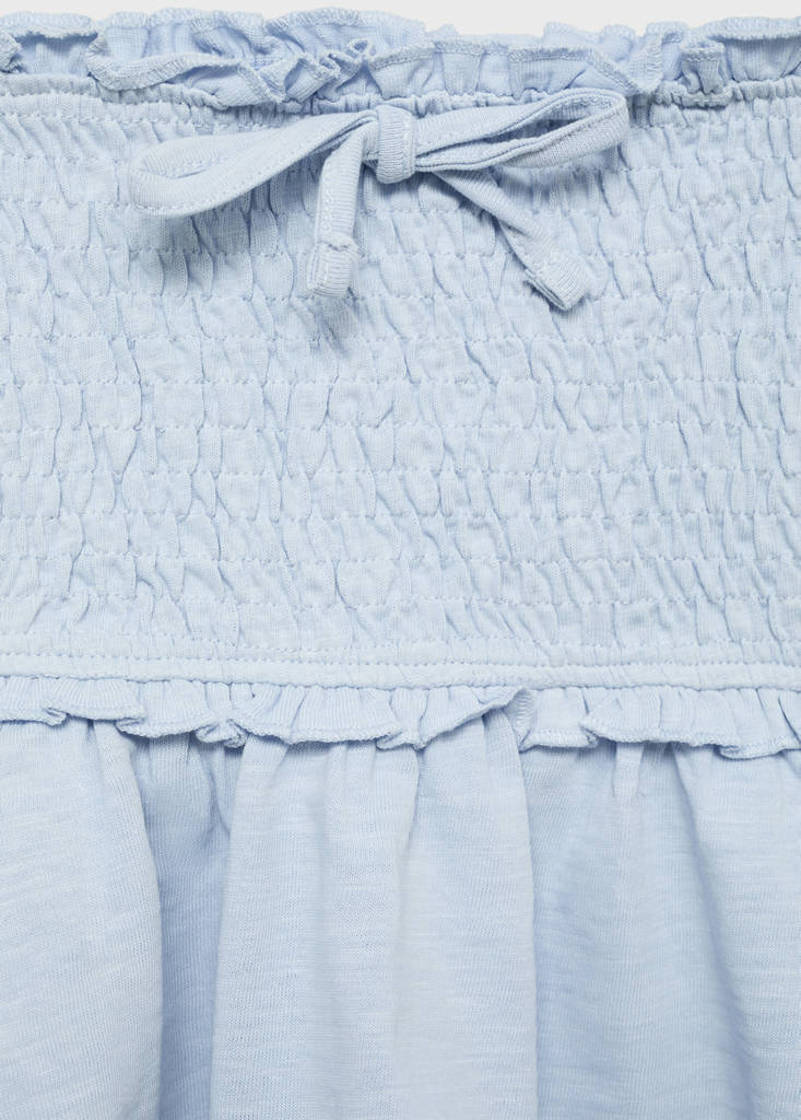 Gathered skirt with ruffles — Sky Blue