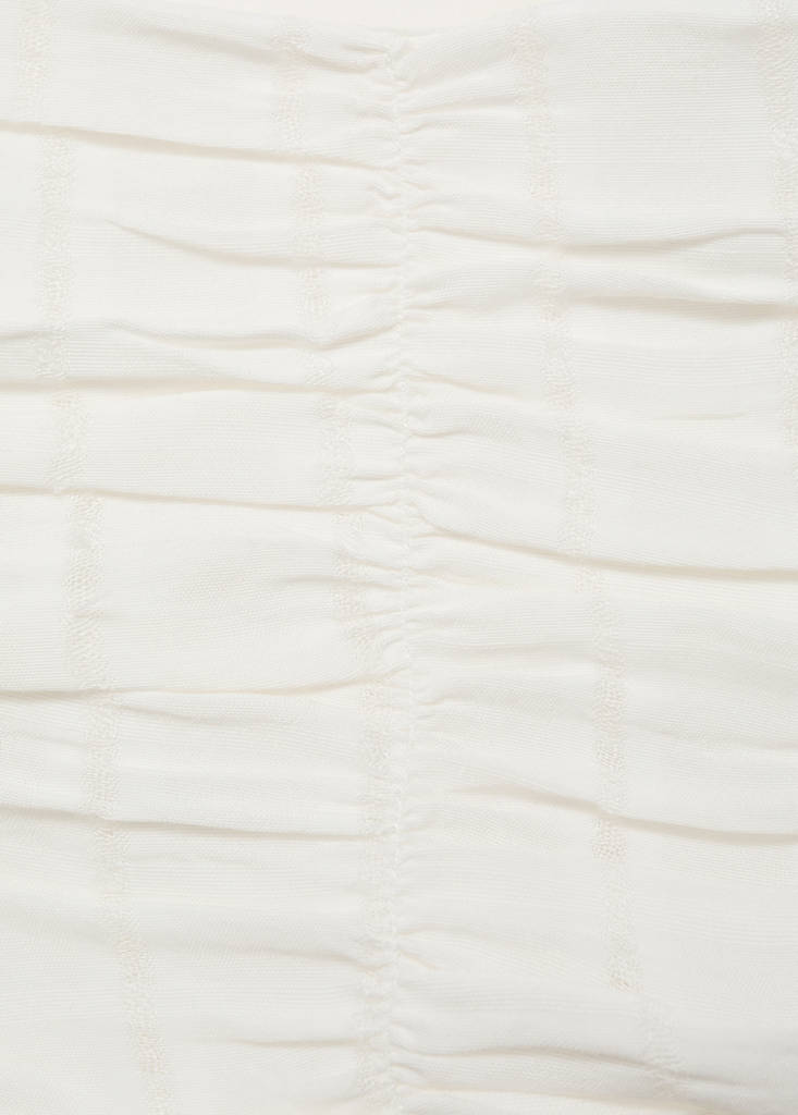 Gathered skirt with ruffles — Off White