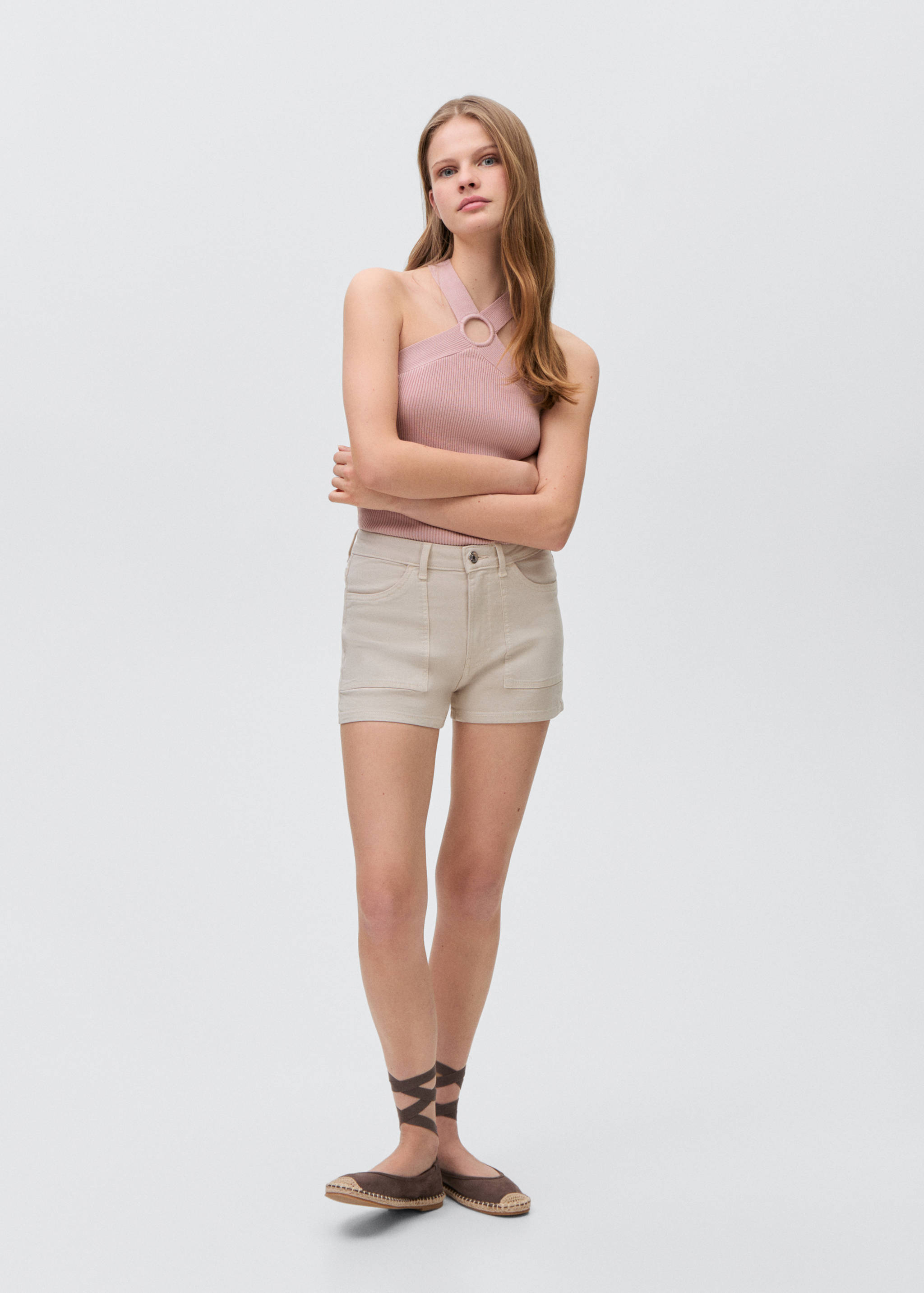 Knitted top with hoop detail - General plane