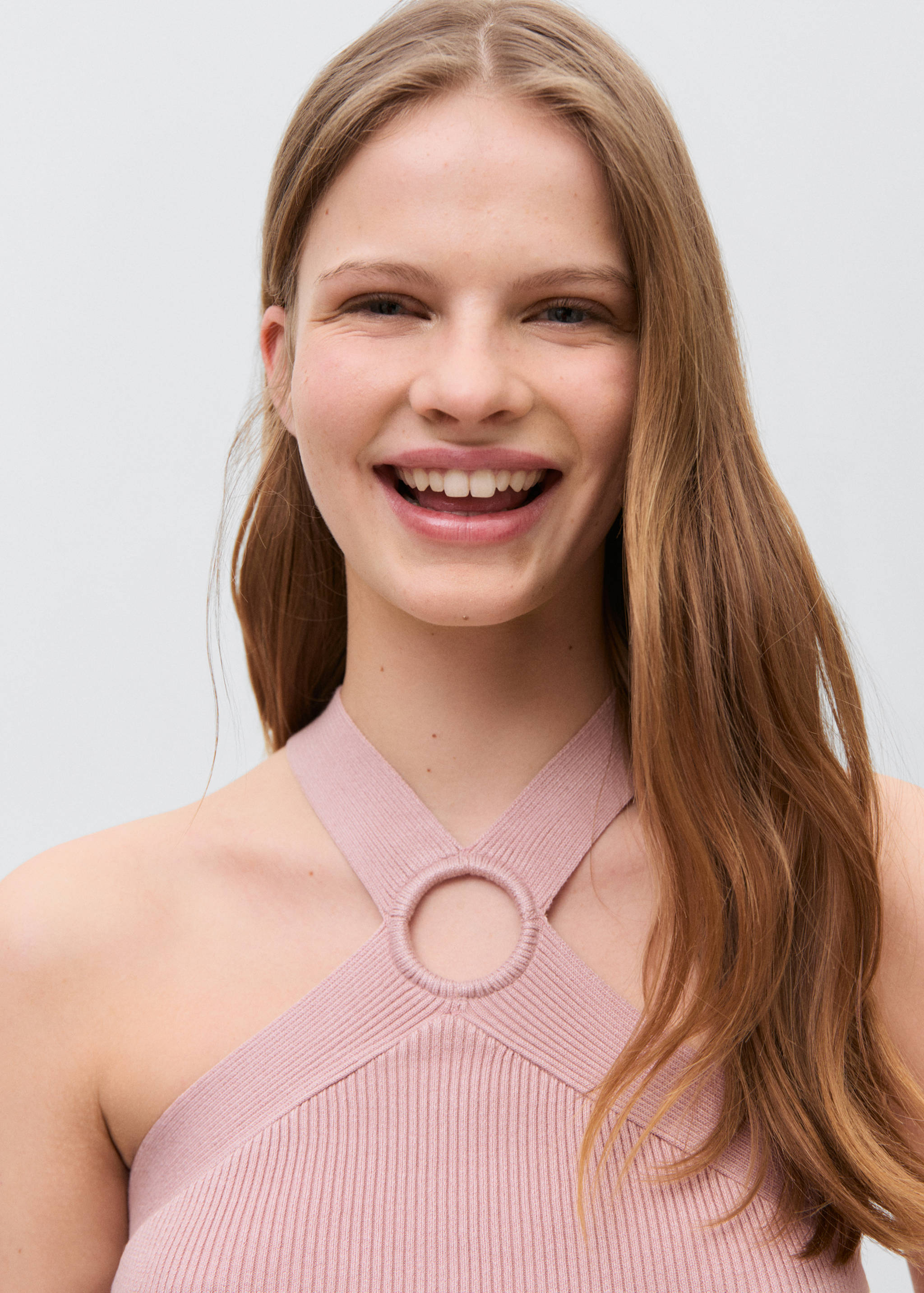 Knitted top with hoop detail - Details of the article 1