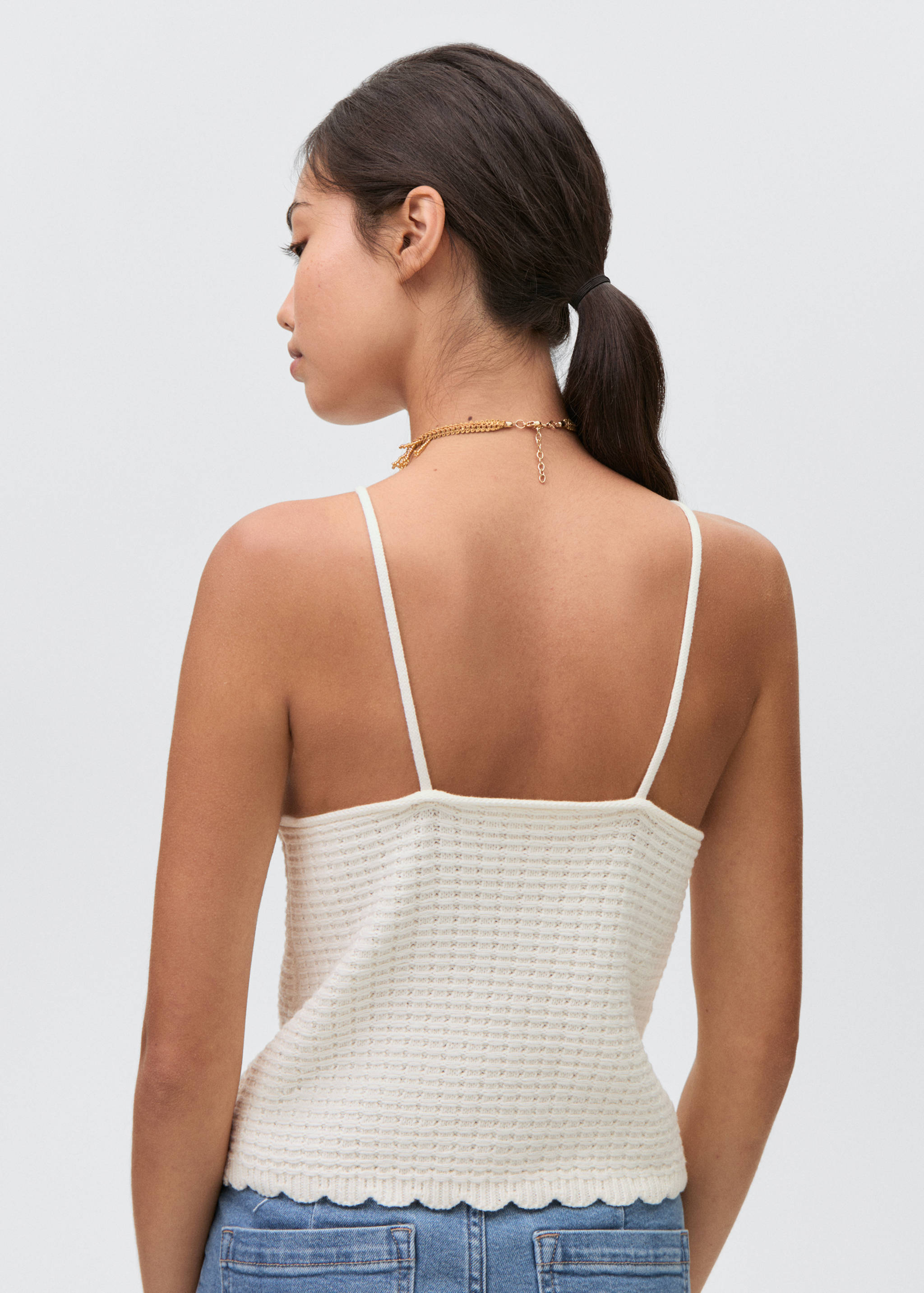 Openwork knit top - Reverse of the article