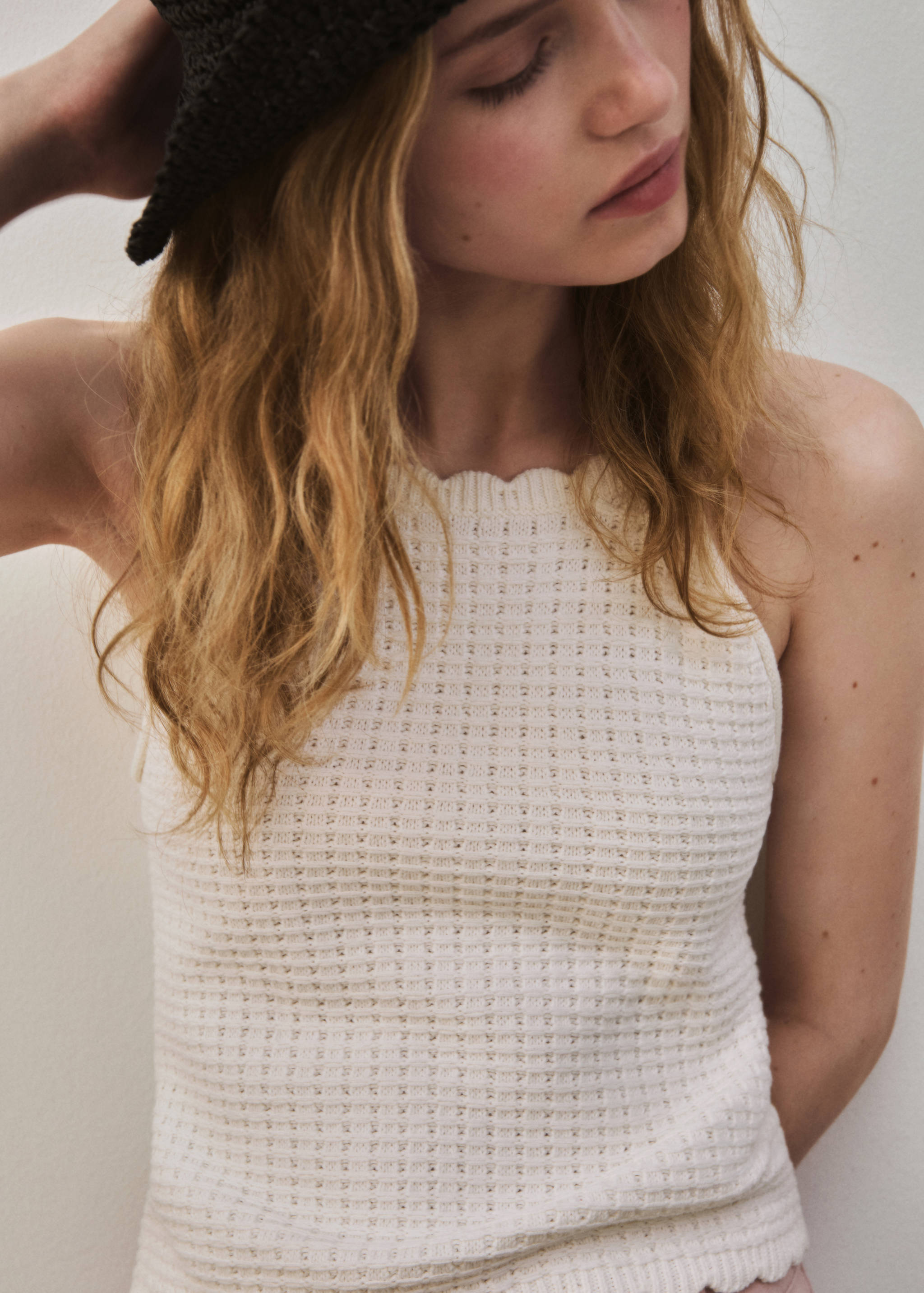 Openwork knit top - Details of the article 5
