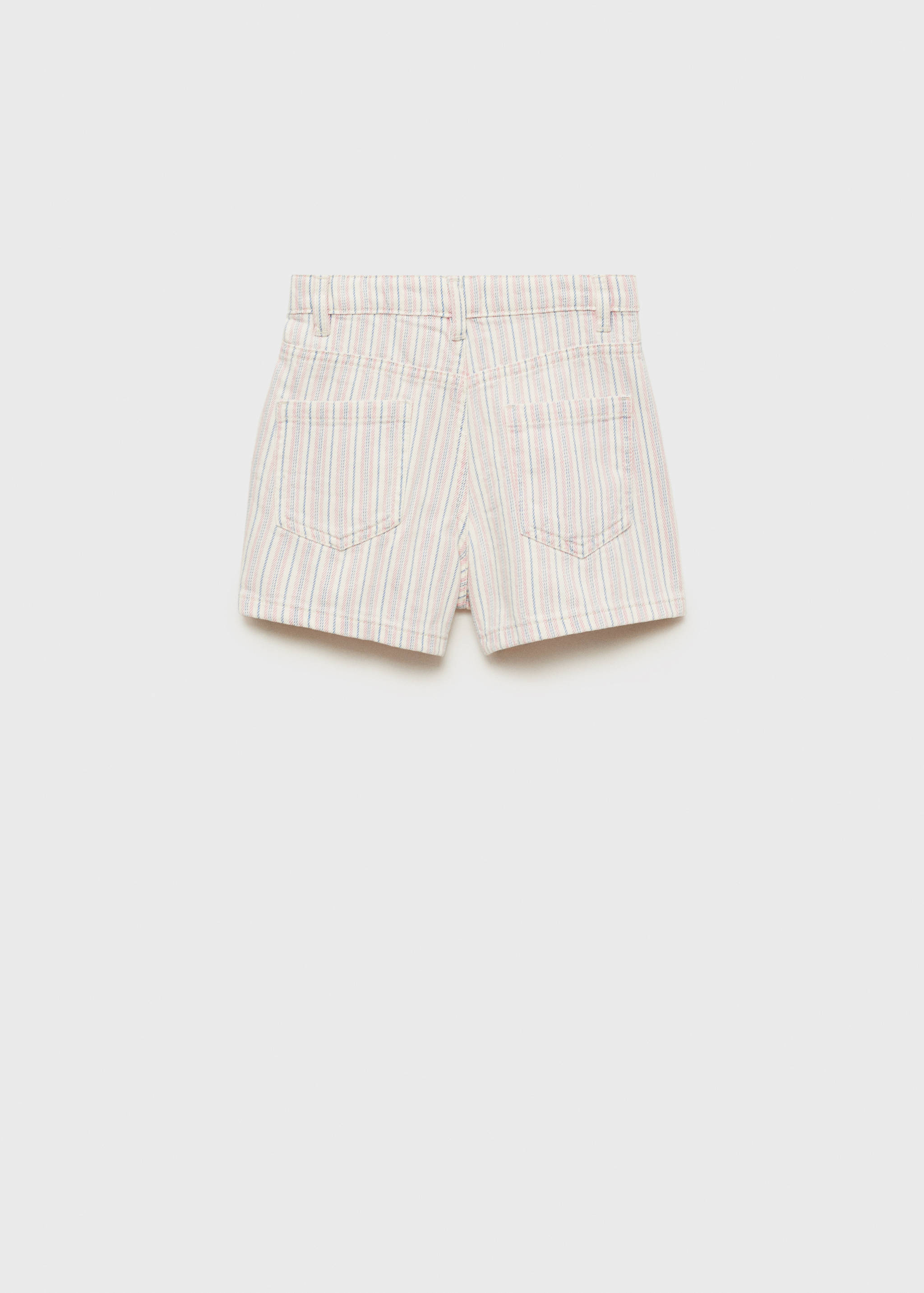 Striped denim shorts - Reverse of the article
