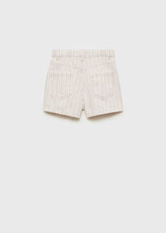 Striped denim shorts — Ecru 5