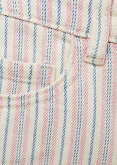 Striped denim shorts — Ecru 6