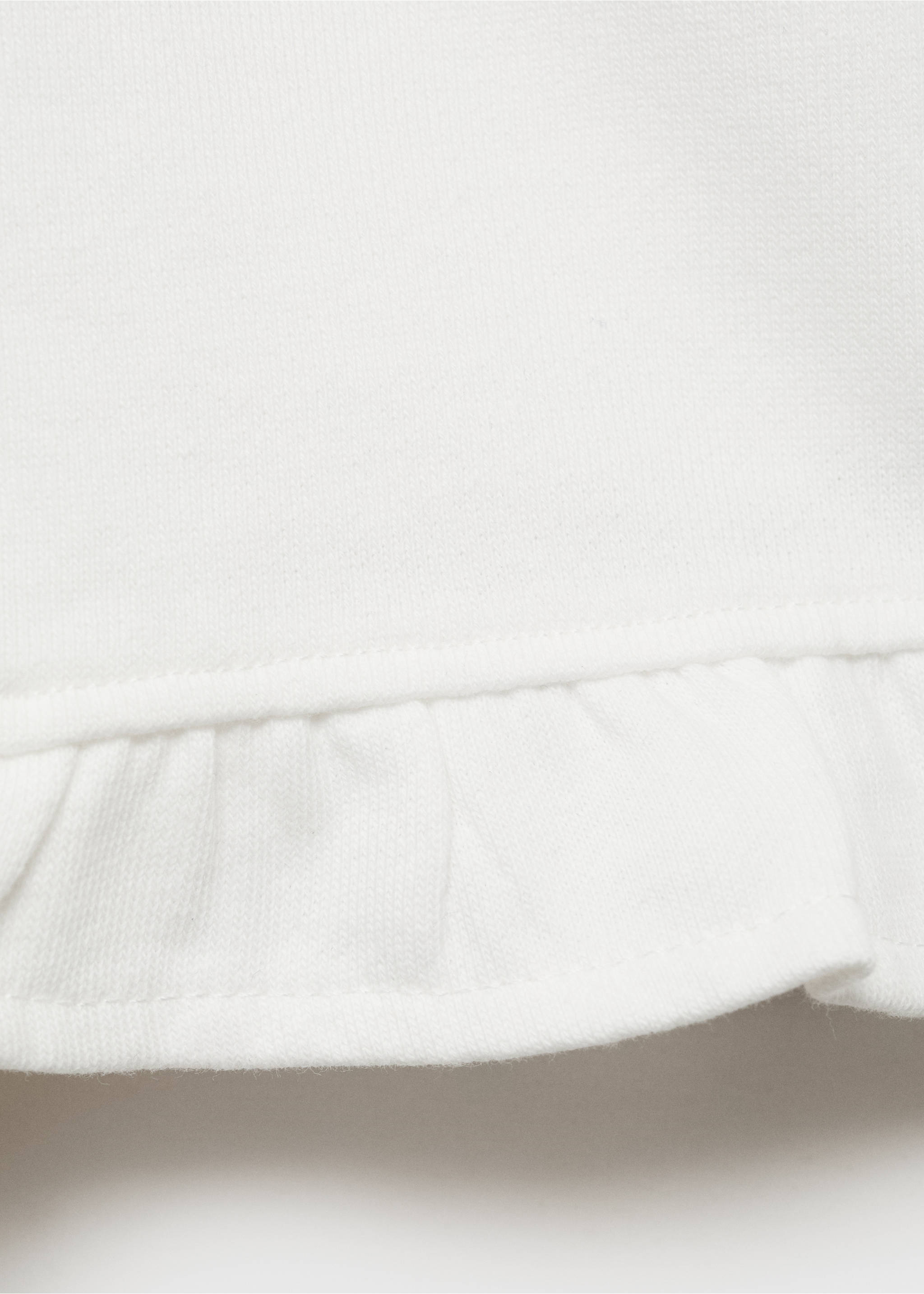 Shorts with ruffled hem - Details of the article 0, Off White. Ref: 87066343-00.