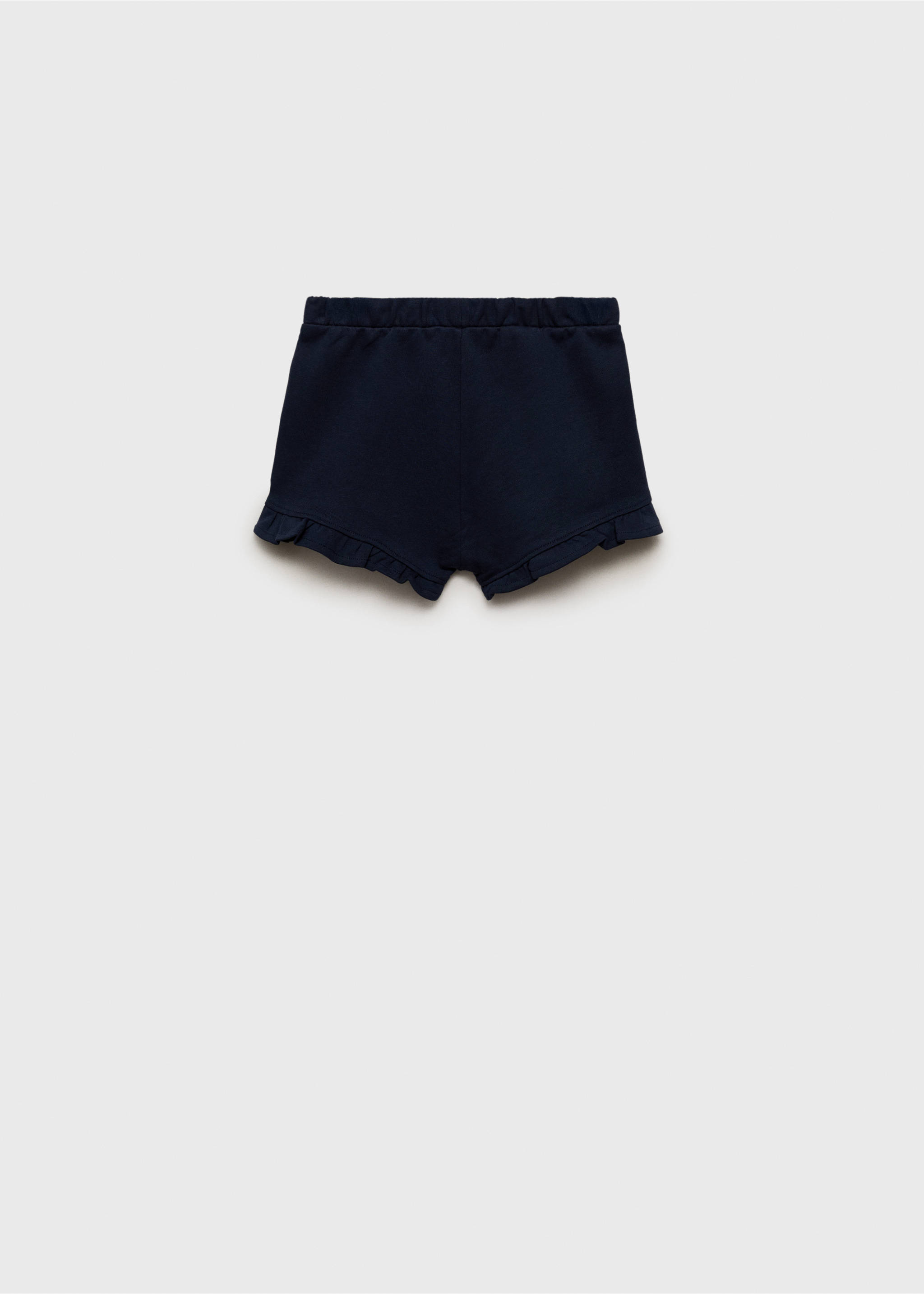Shorts with ruffled hem - Reverse of the article, Dark Navy. Ref: 87066343-00.