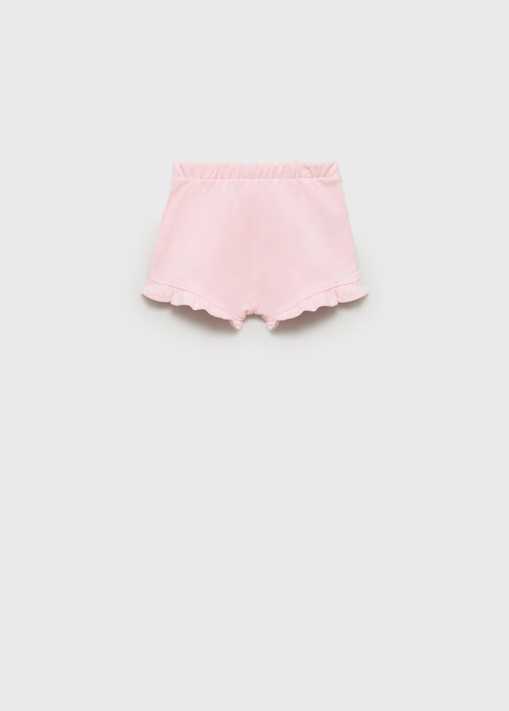 Shorts with ruffled hem